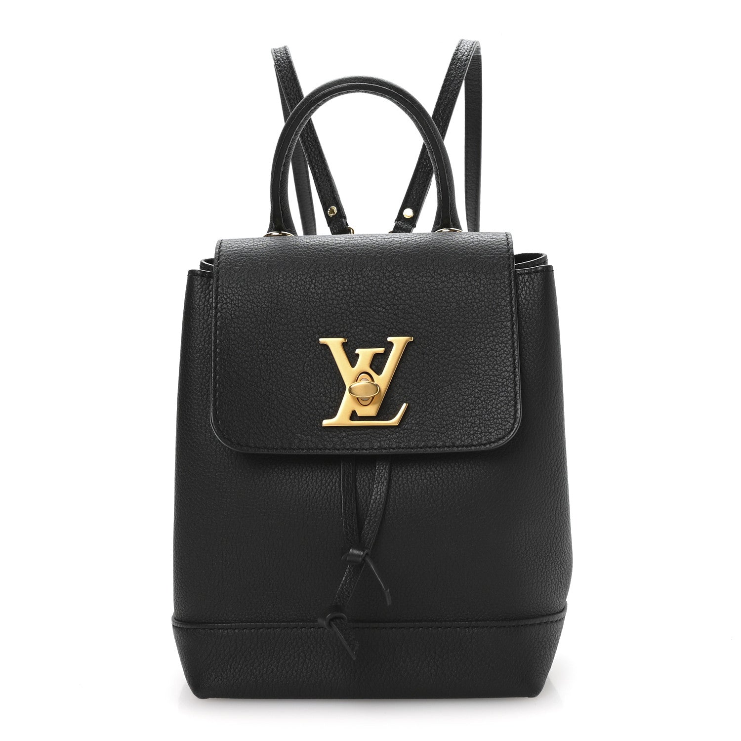 Calfskin Lockme Mini Backpack Black