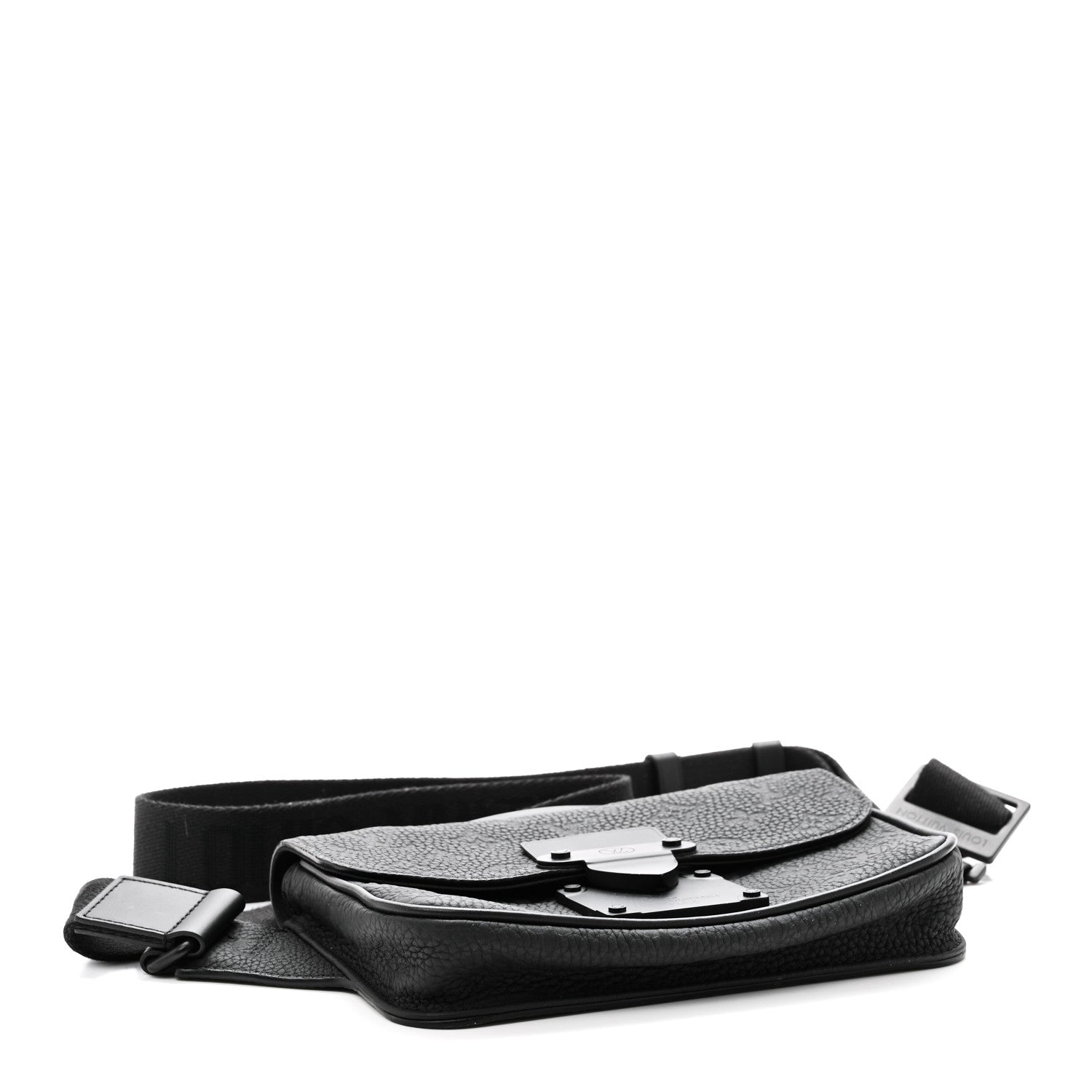 Taurillon Monogram S Lock Sling Bag Black