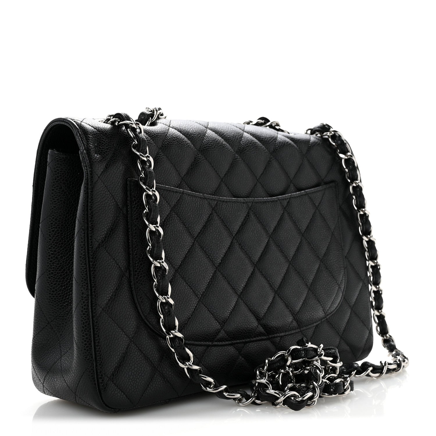 Caviar Quilted Jumbo Single Flap Black