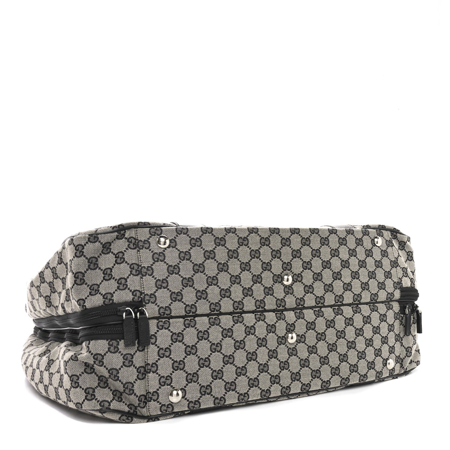 Monogram Textured Dollar Calfskin Suitcase Luggage Beige Black