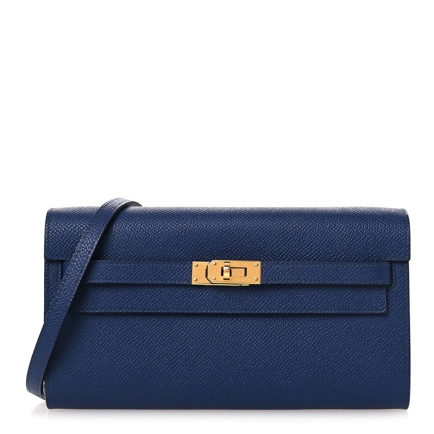 Epsom Kelly Wallet To Go Bleu Saphir