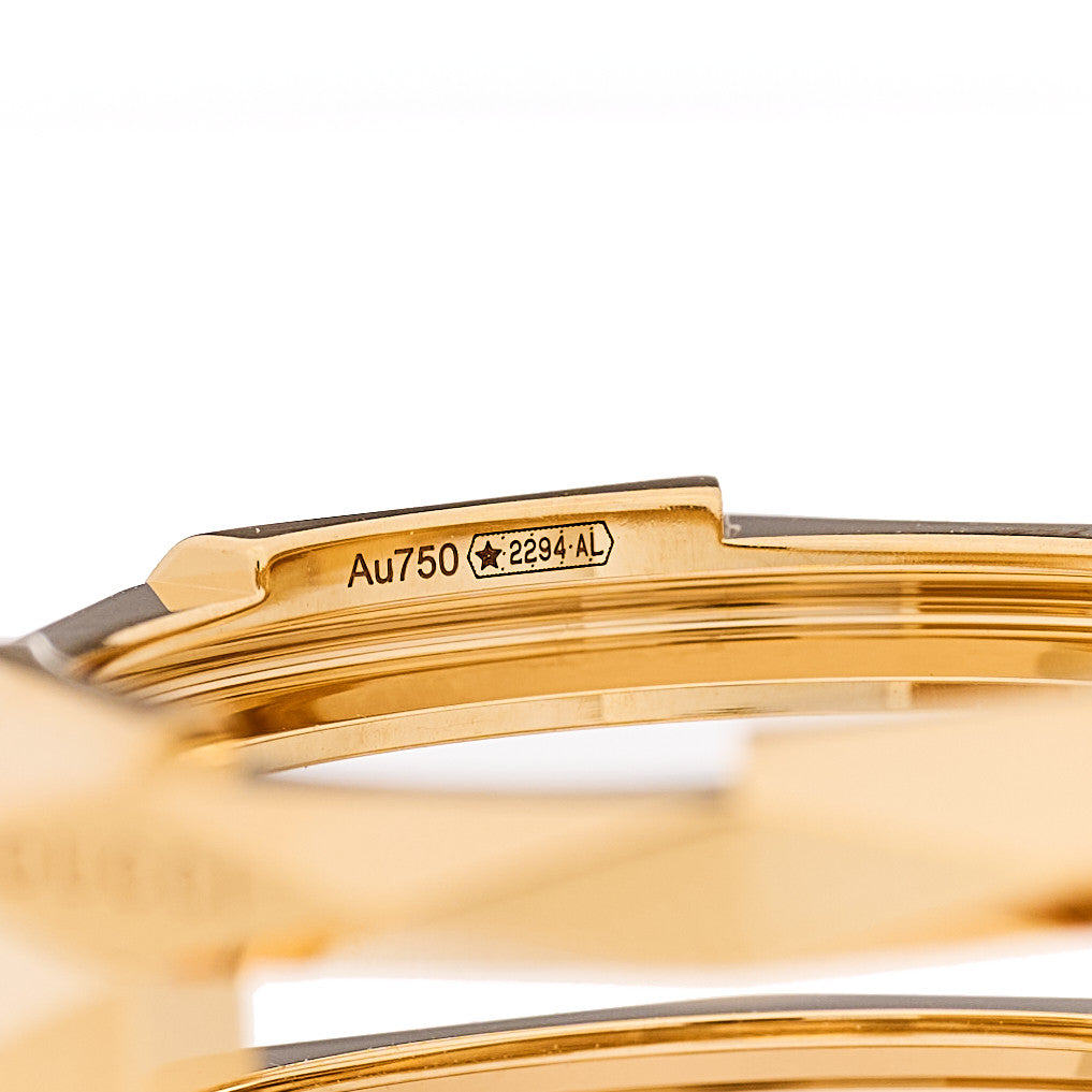 18K Yellow Gold Link to Love Double Ring 57 8