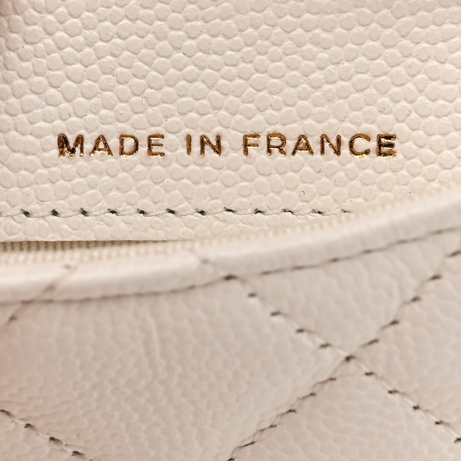 Caviar Quilted Belt Bag White