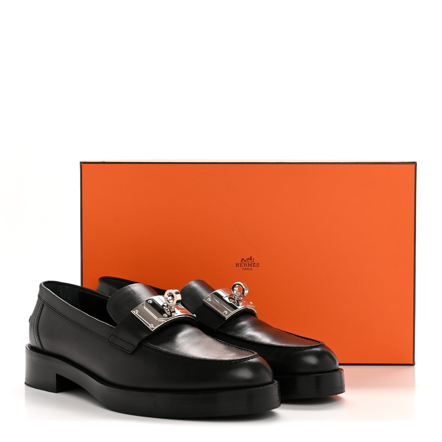 Calfskin Womens Hot Loafer 40 Black