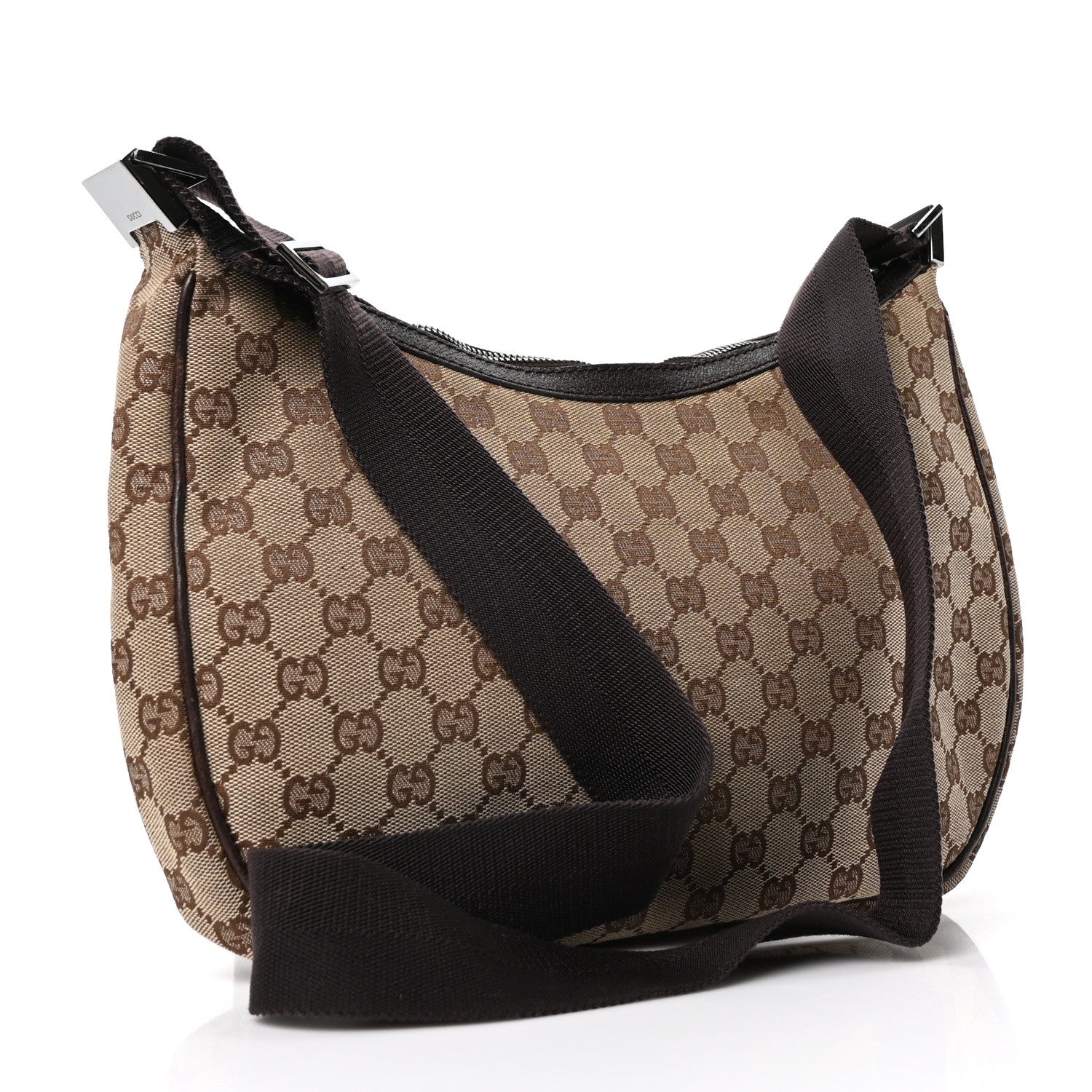 Monogram Medium Half Moon Hobo Dark Brown