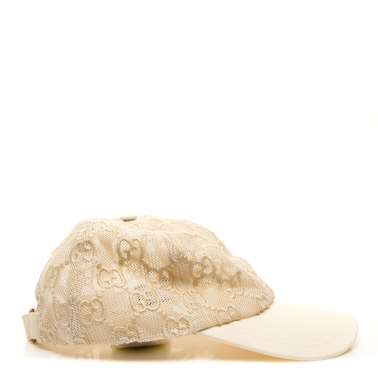 Mesh GG Monogram Shivali Baseball Hat XL Cream Ivory