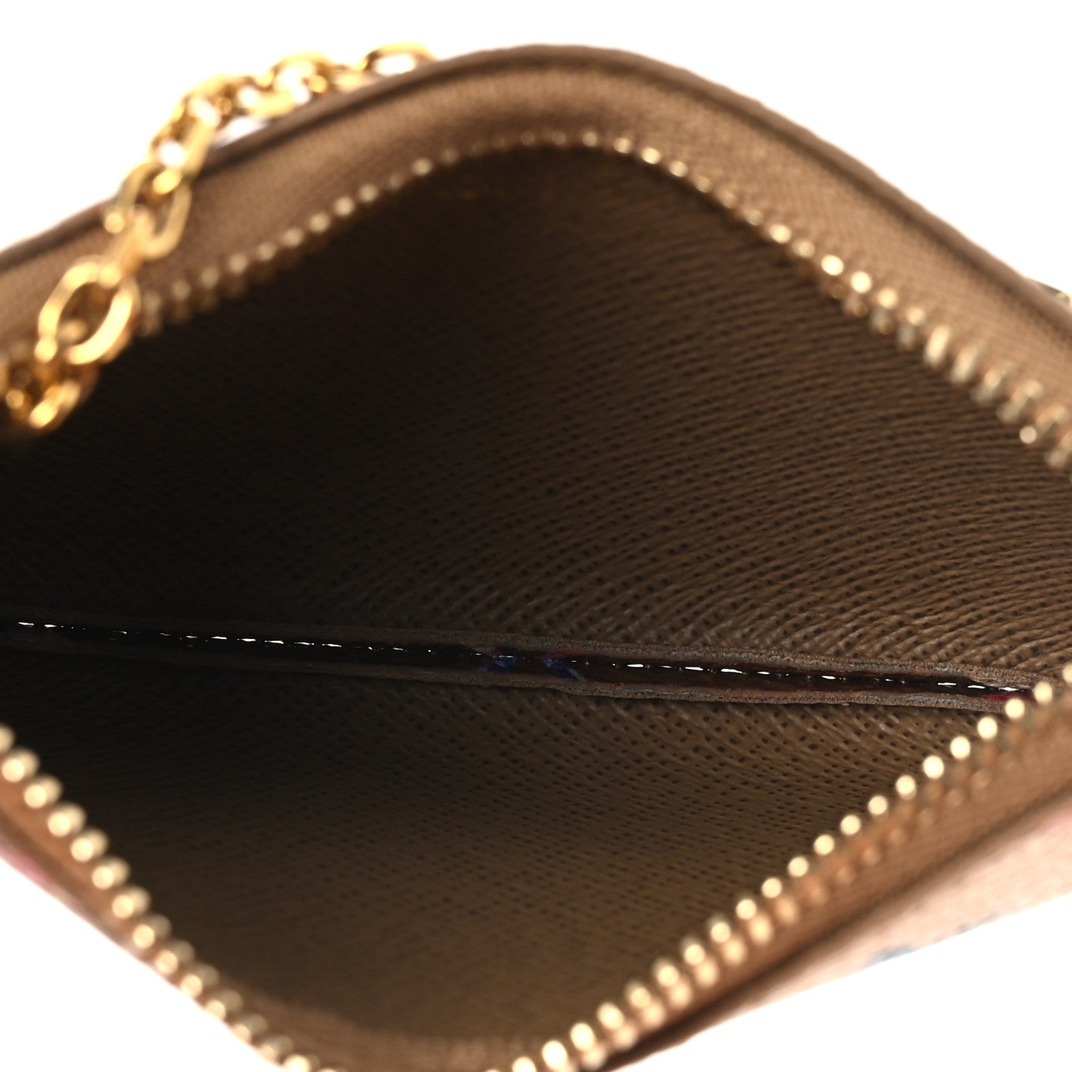 Metallic Monogram LV Garden Key Pouch Gold