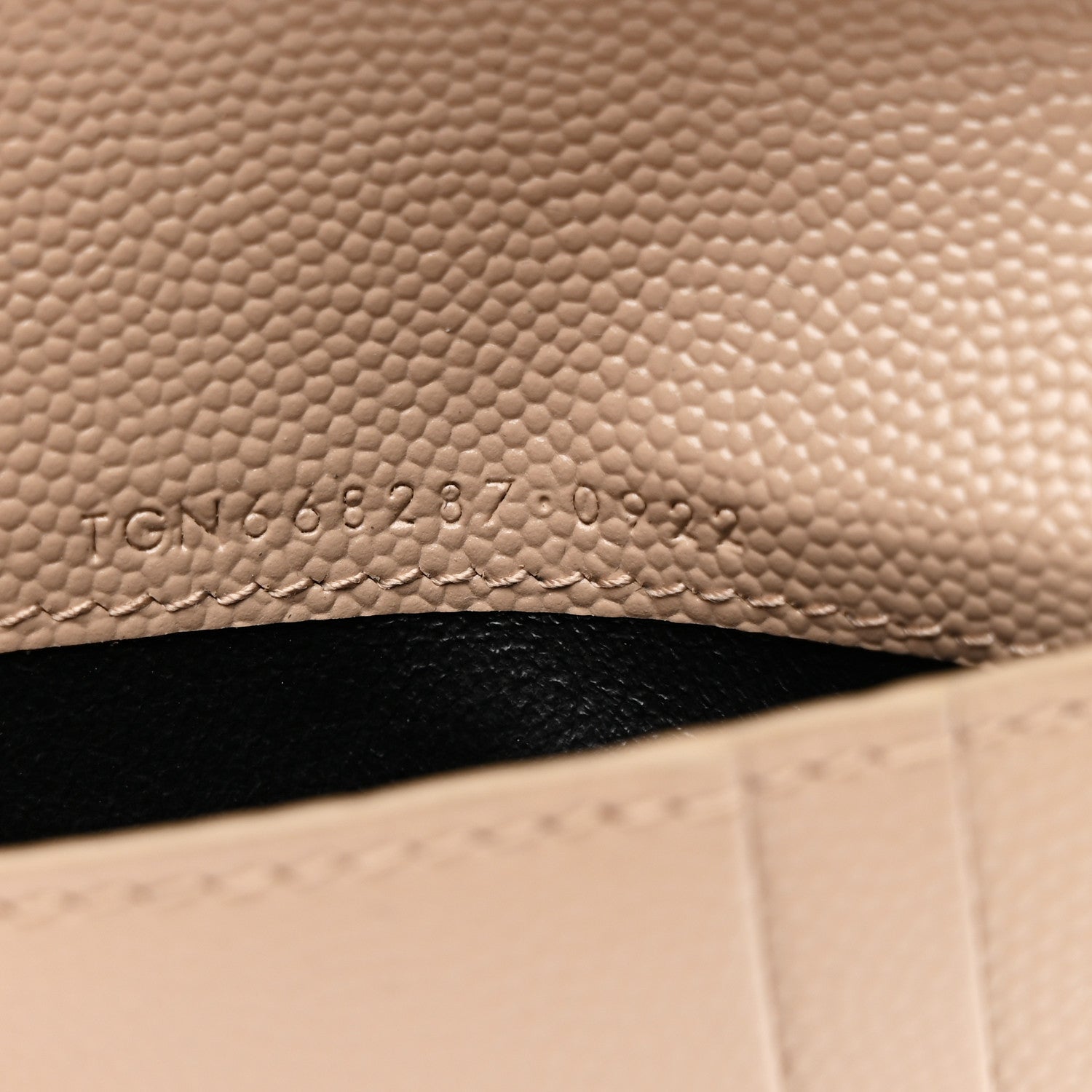Grain De Poudre Matelasse Chevron Monogram Zipped Two-Part Wallet Dark Beige
