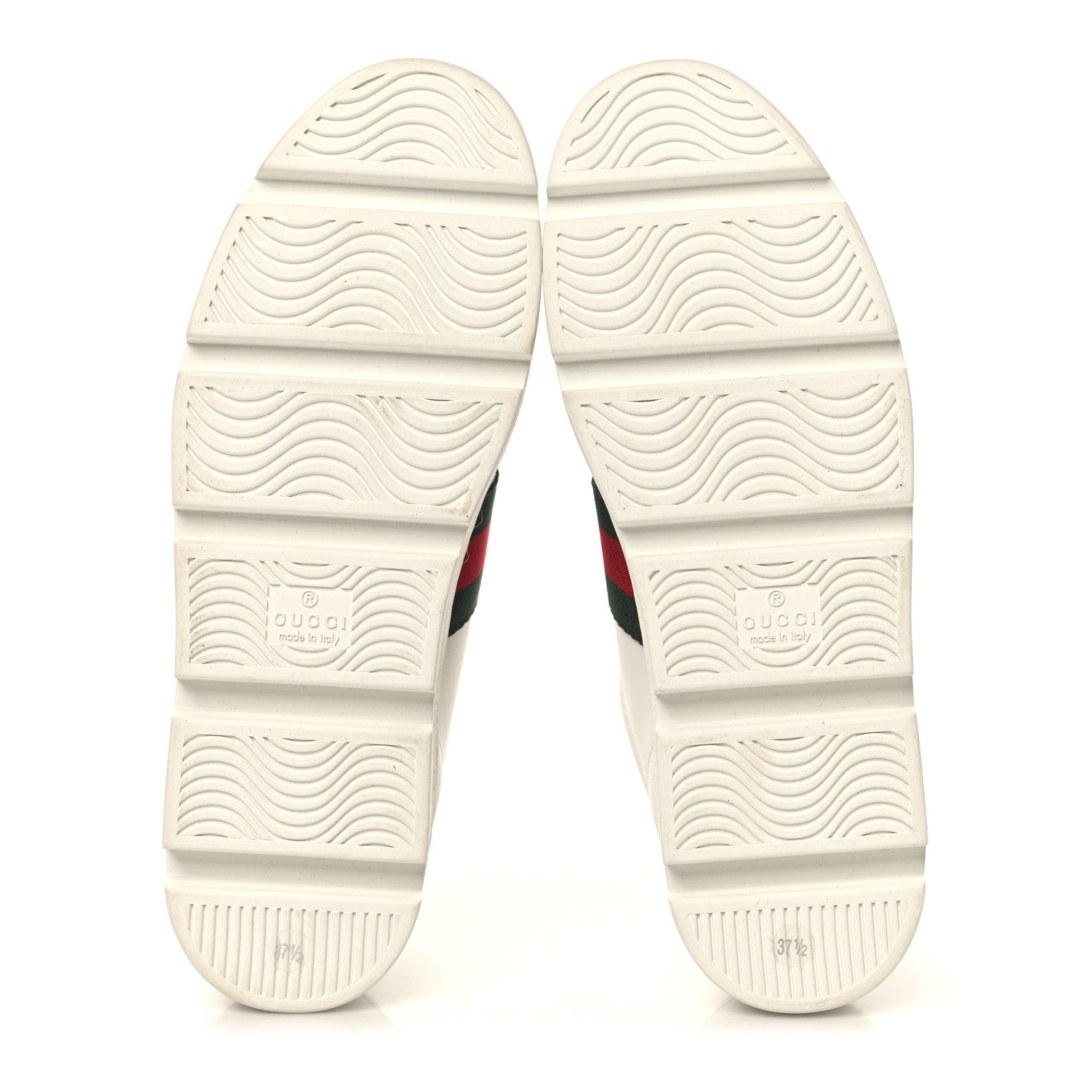 Calfskin Web Bee Embroidered Womens Ace Platform Sneakers 37.5 White