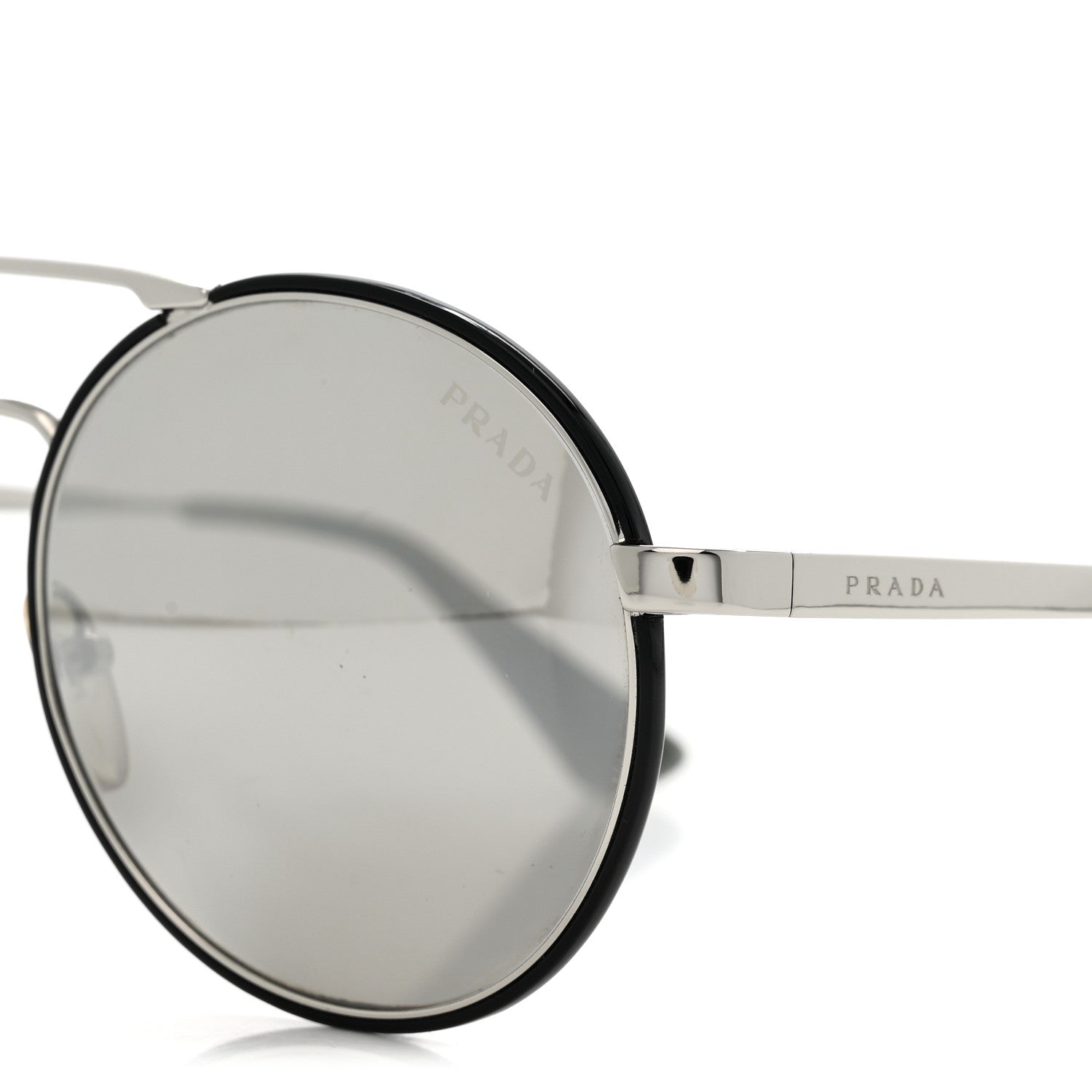 Round Sunglasses SPR 51S Black Silver