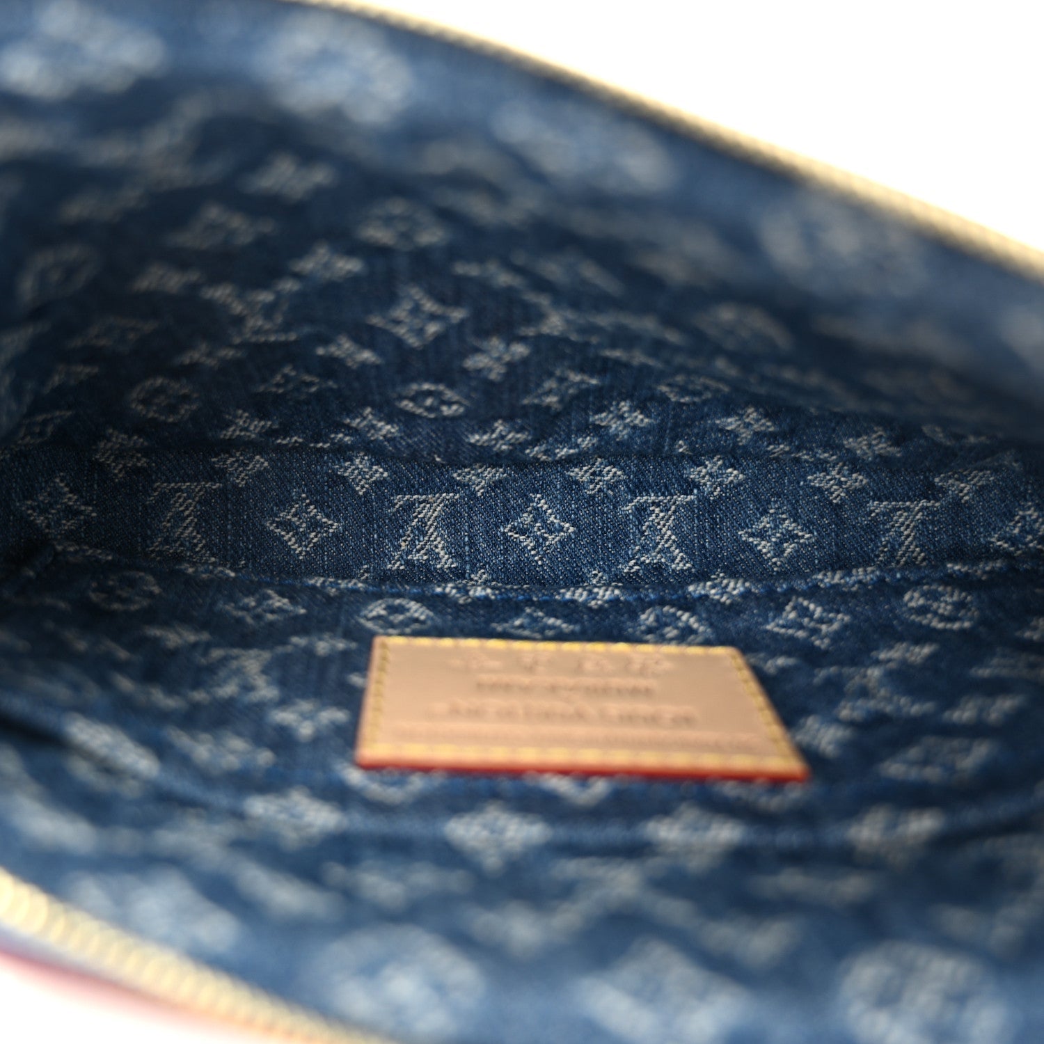 LV X TM Monogram Denim Cerises Pochette Accessories Blue