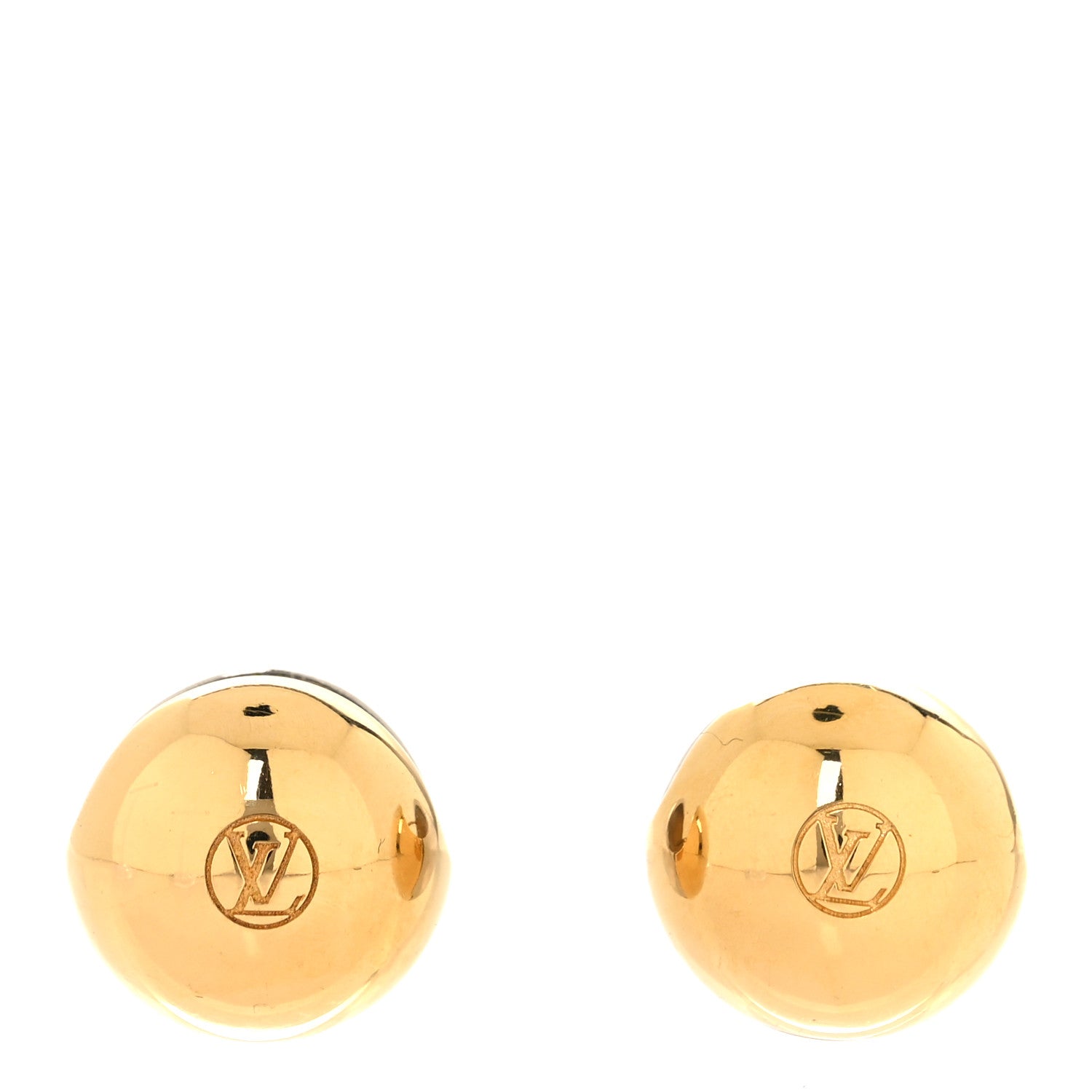 Metal Pearl Planete LV Earrings Gold Silver