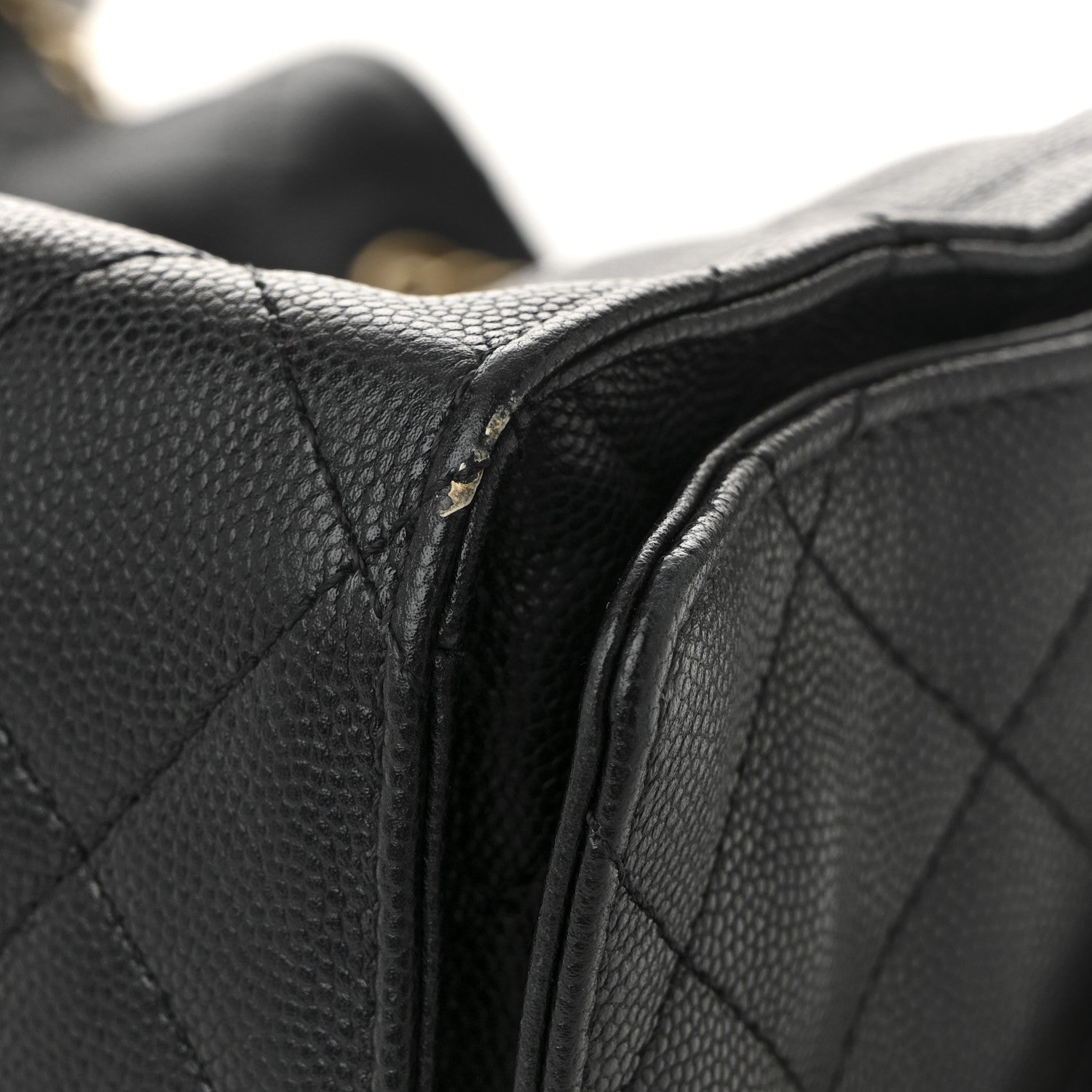 Caviar Quilted Medium Chanel 25 Handbag Black