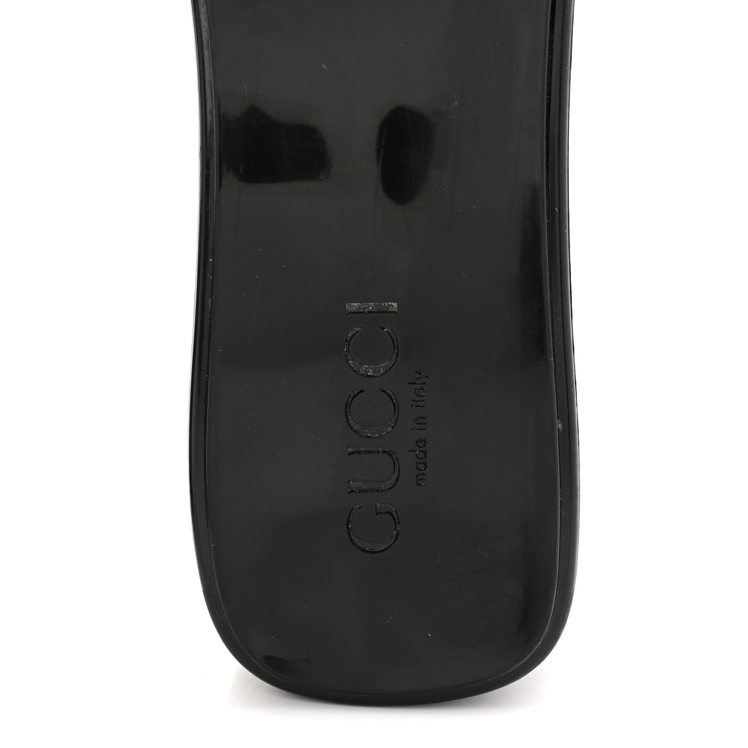 Rubber Gucci Logo Womens Platform 20/60mm Slide Sandals 40 Black