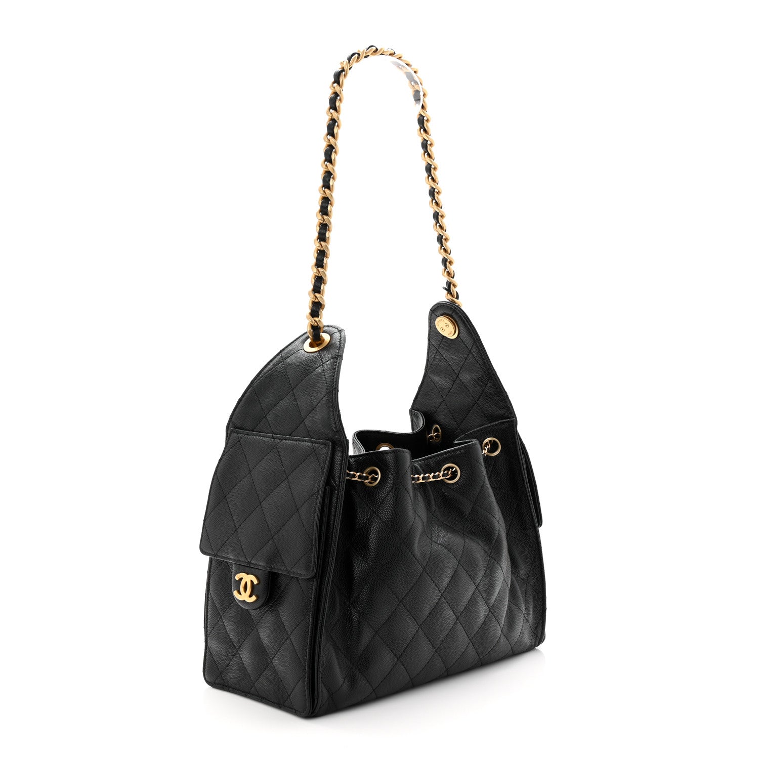 Caviar Quilted Small Chanel 25 Handbag Black