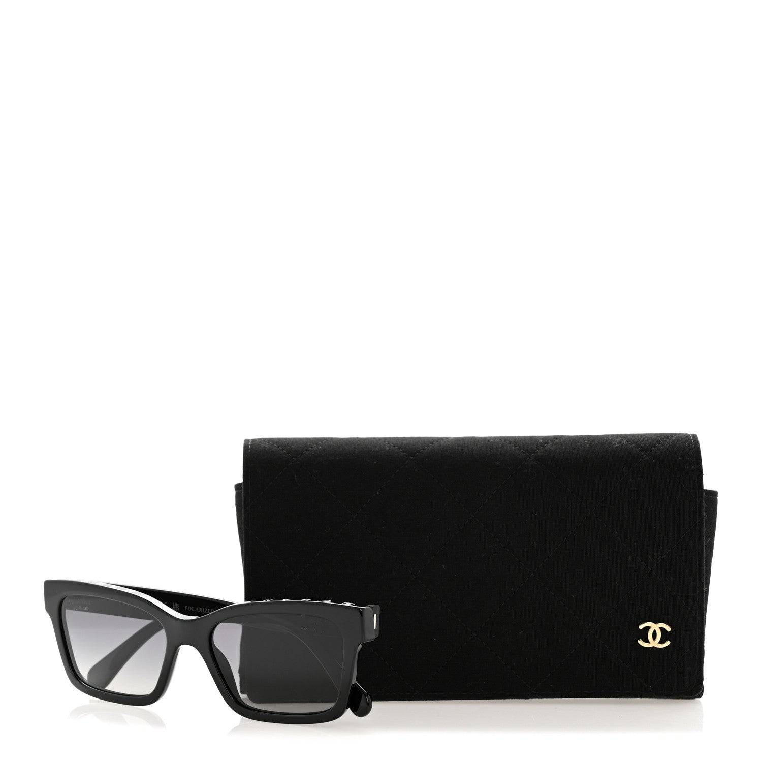 Acetate Polarized Square Sunglasses 5417 Black