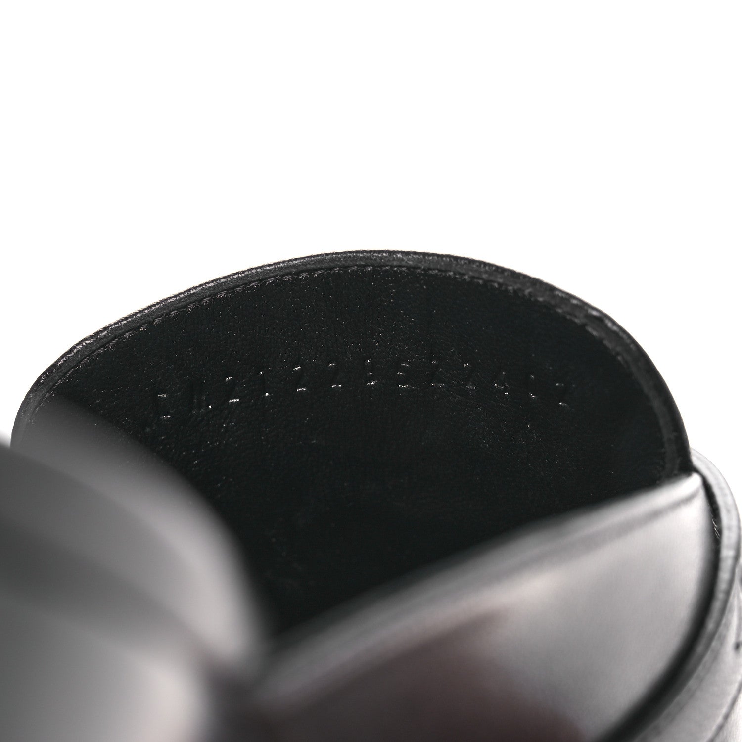 Glazed Calfskin Oz Mules 41 Black