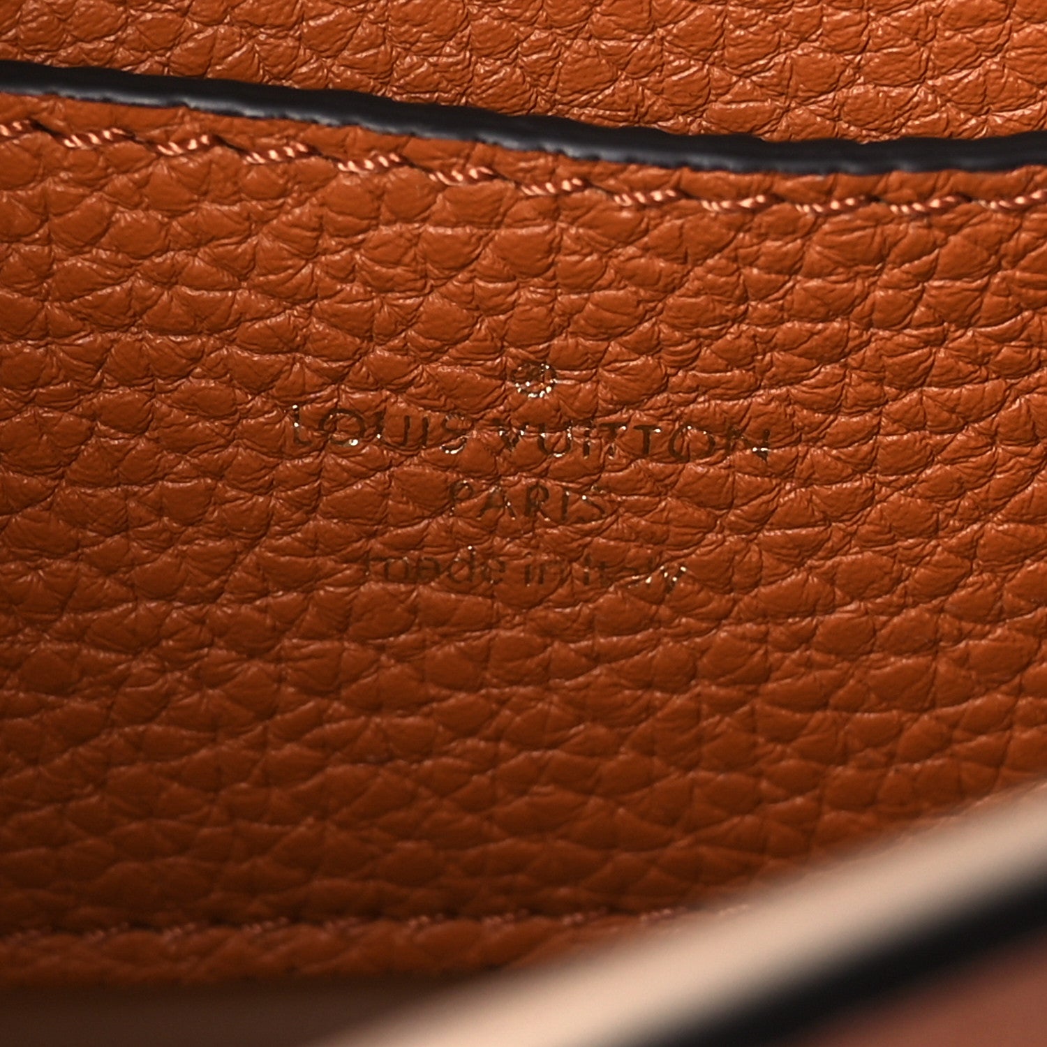 Grained Calfskin LV Pont 9 Soft MM Golden Siena