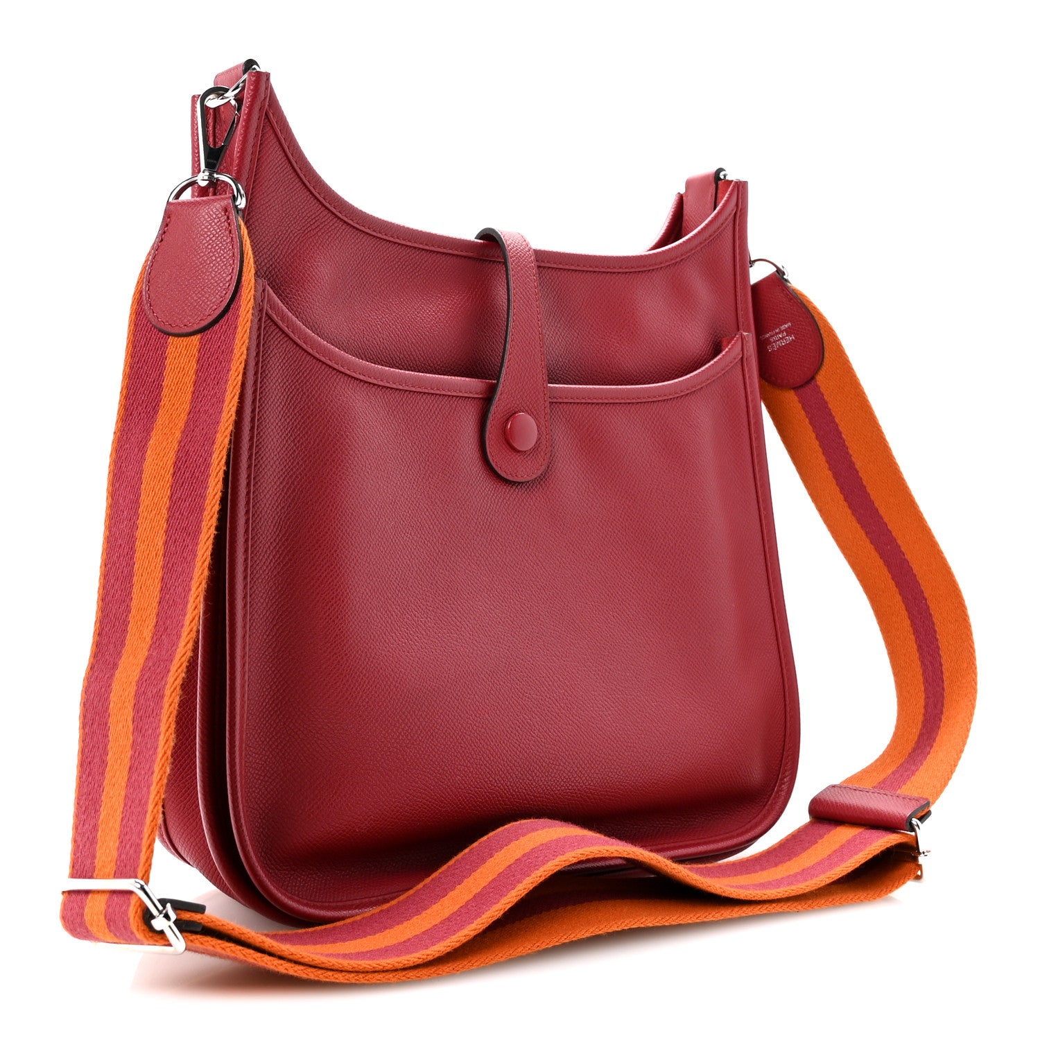 Taurillon Clemence Amazone Evelyne III PM Rouge Grenat Orange