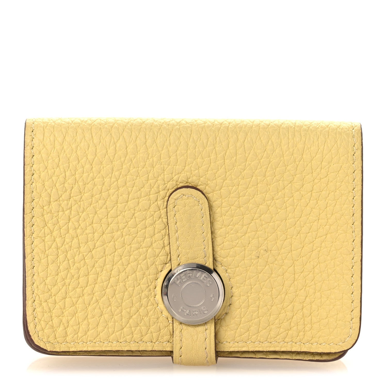 Togo Dogon Card Case Jaune Poussin