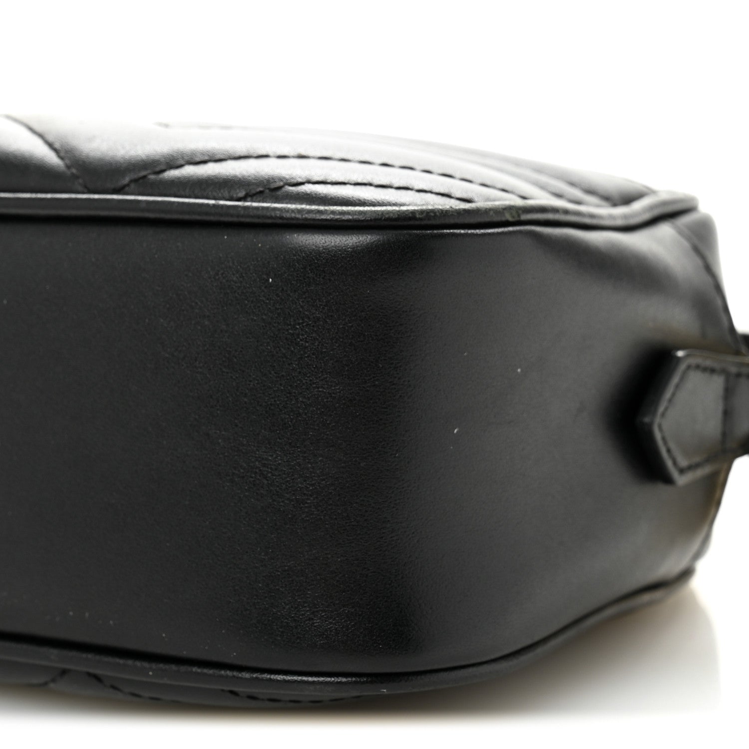 Calfskin Matelasse Small GG Marmont Chain Shoulder Bag Black