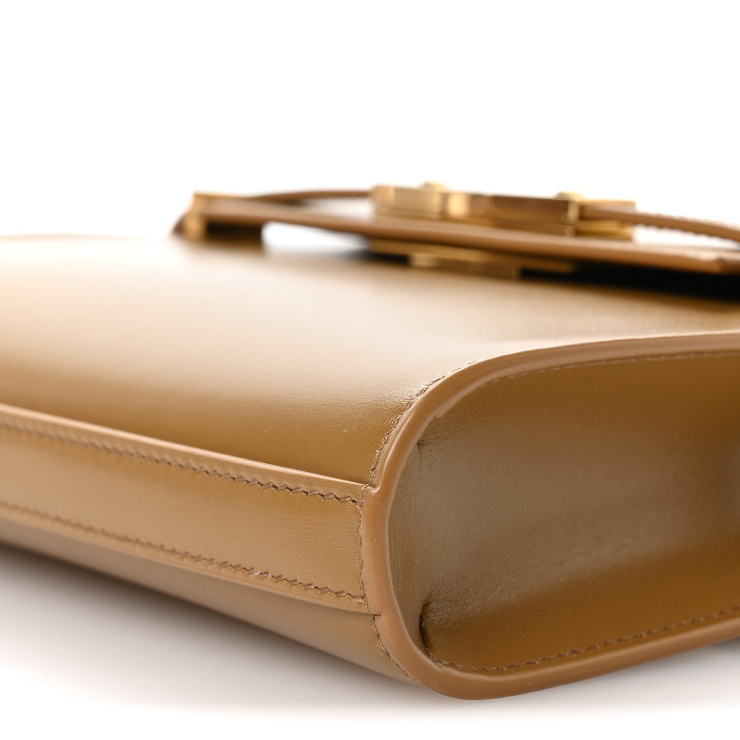Smooth Calfskin Mini Manhattan Shoulder Bag Tabac Brown