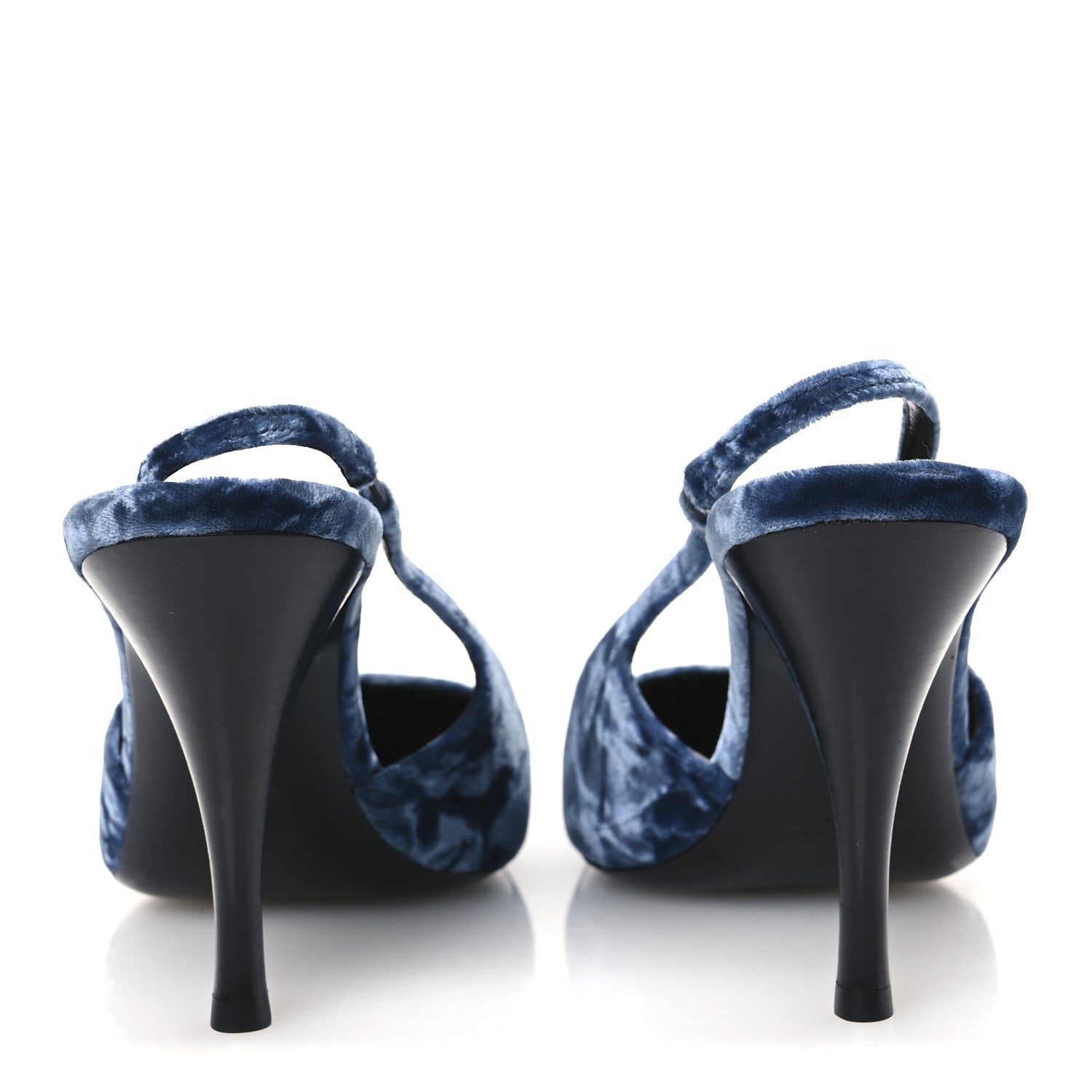 Velluto Mastrop Tom 90 Dream Slingback Pumps 37 Denim