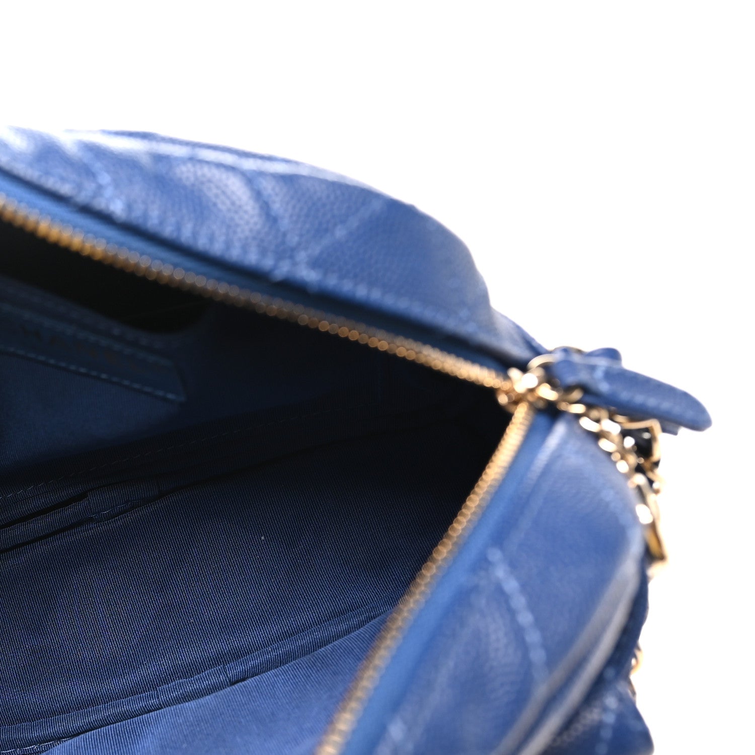 Caviar Quilted CC Day Camera Case Blue