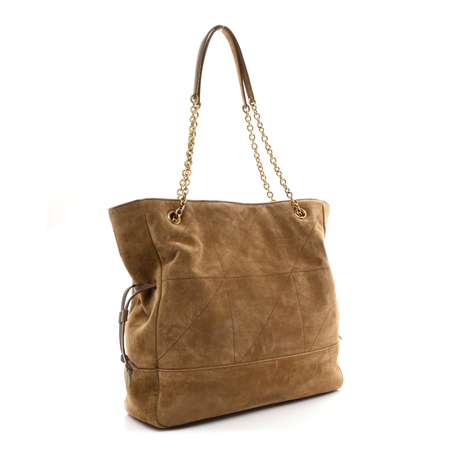 Suede Jamie Medium Shopping Tote Golden Leaf