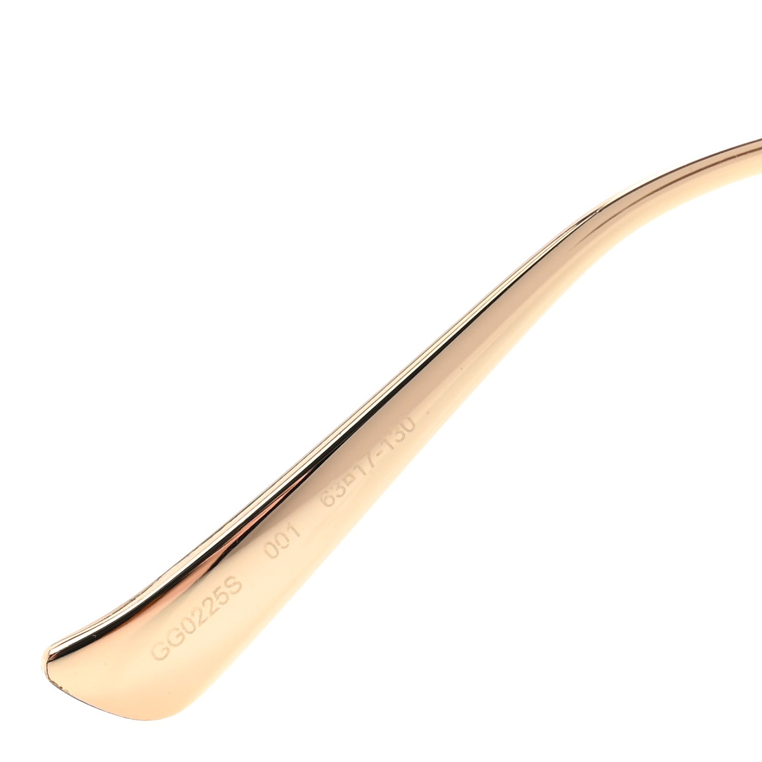 Metal Oversized Round Frame GG0225S Sunglasses Gold