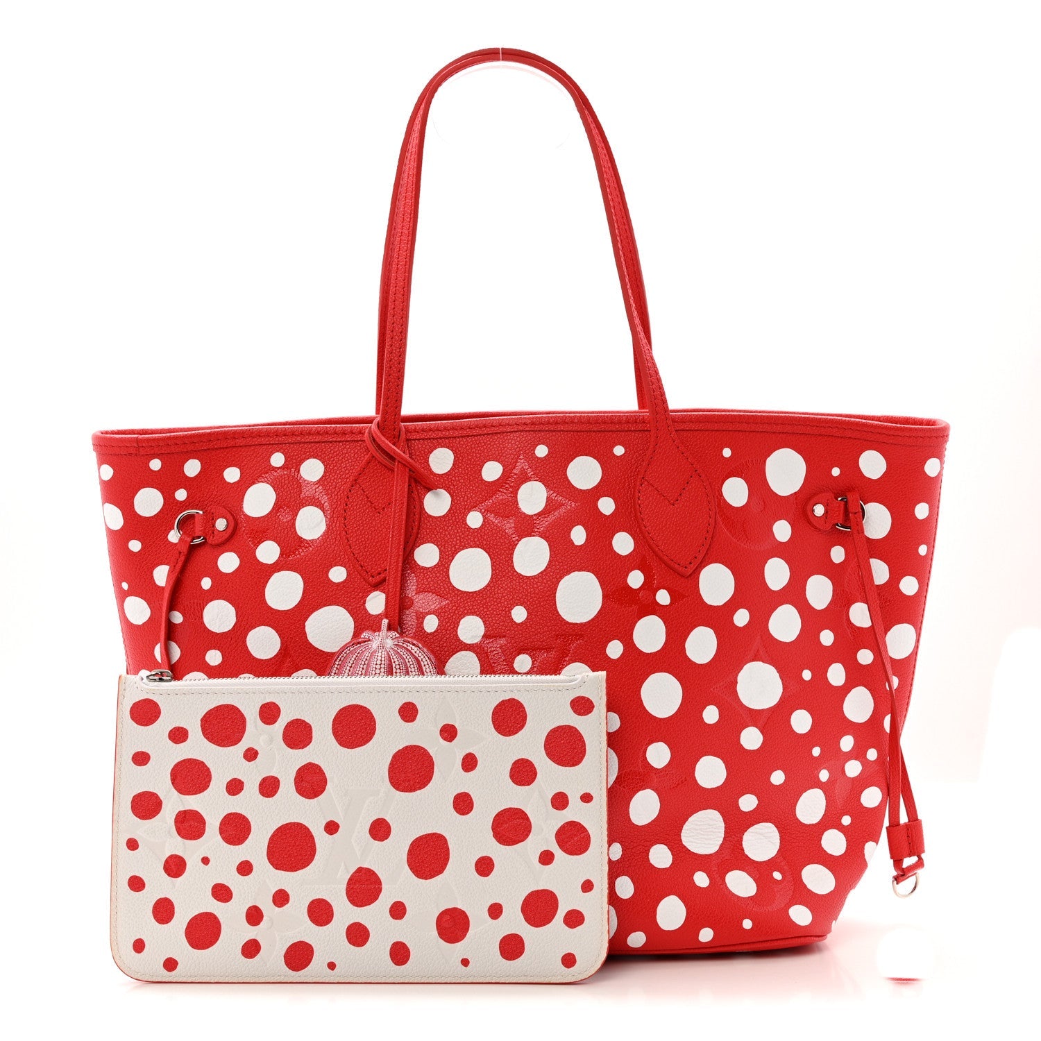 LV X YK Empreinte Infinity Dots Neverfull MM Rouge White