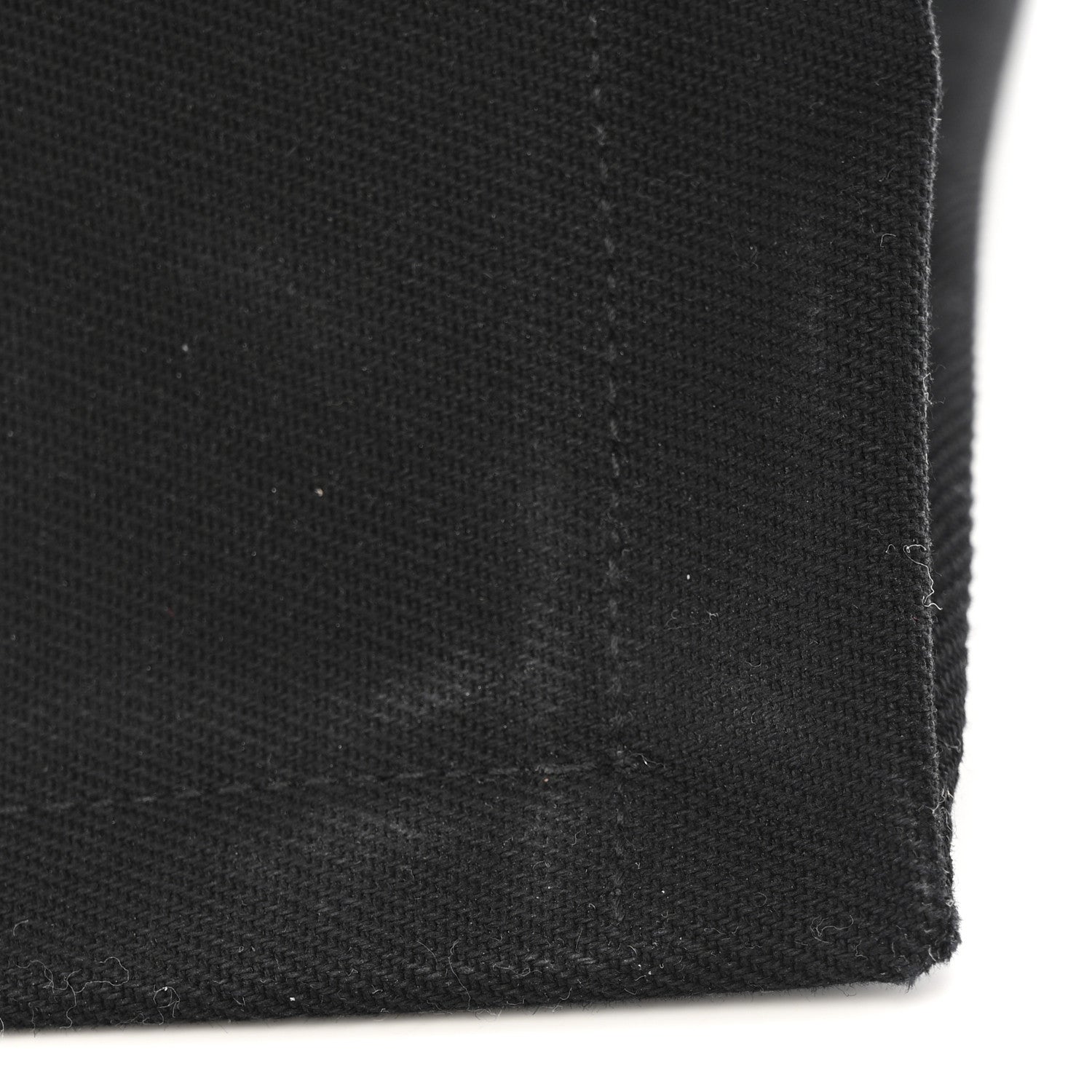 Linen Calfskin Rive Gauche Tote Black