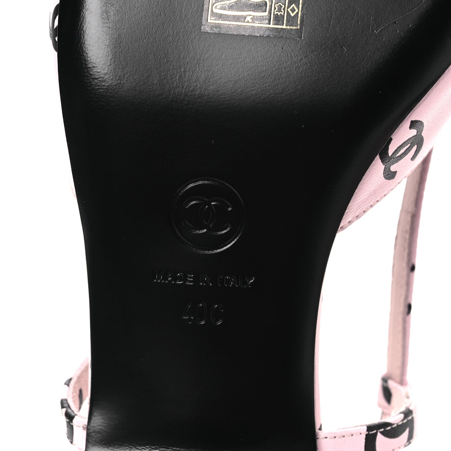 Printed Lambskin Coco Beach Sligback Sandals 40 Light Pink Black