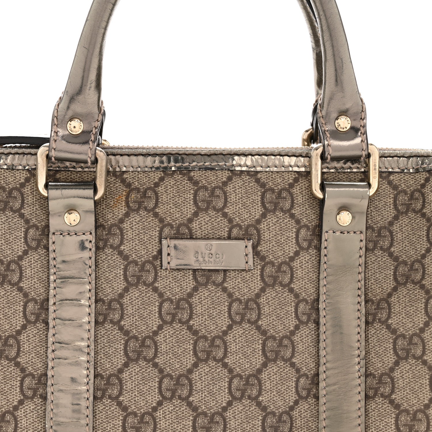 GG Plus Monogram Small Joy Boston Metallic