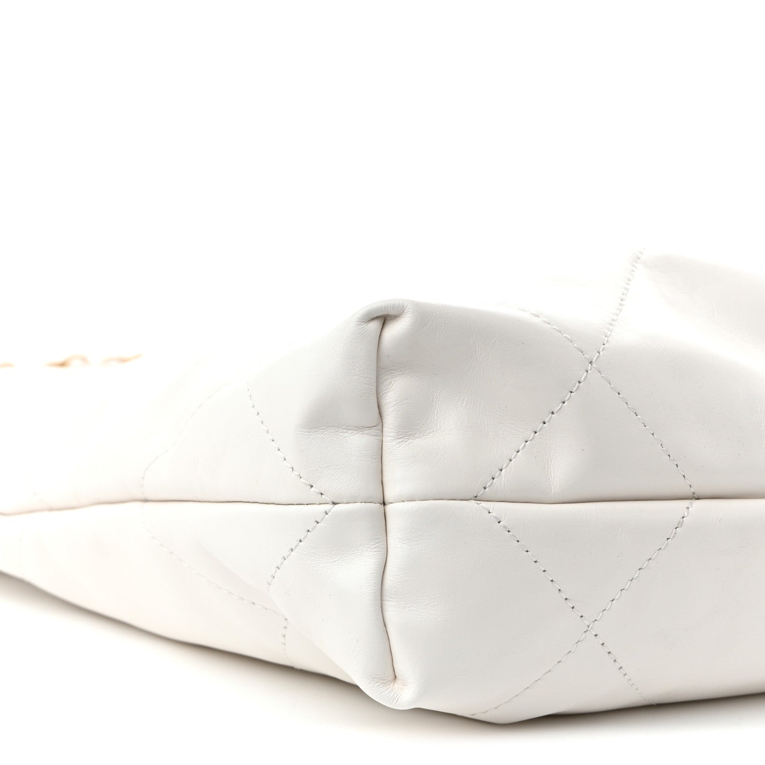 Shiny Calfskin Quilted Small Chanel  White