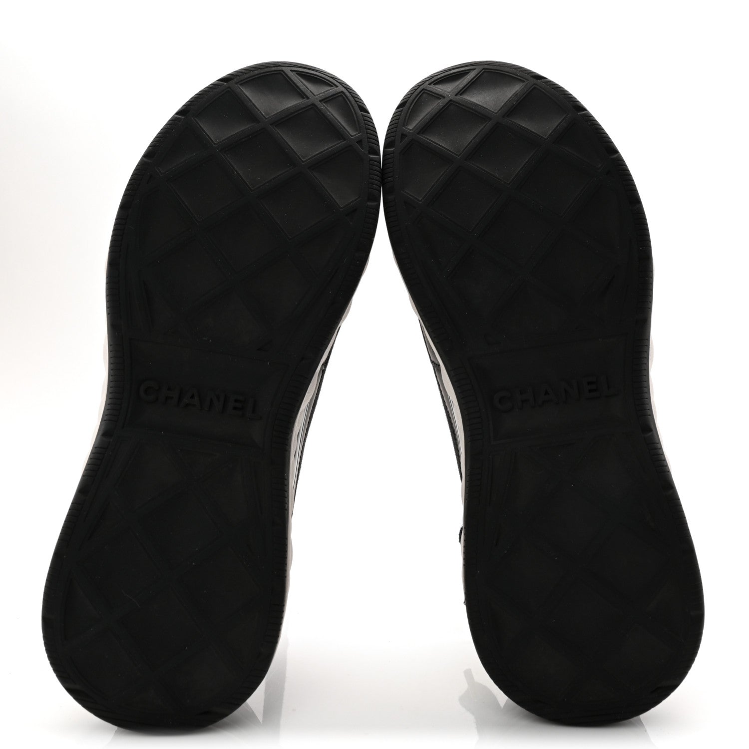 Velvet Calfskin Mixed Fibers CC Sneakers 36.5 Black
