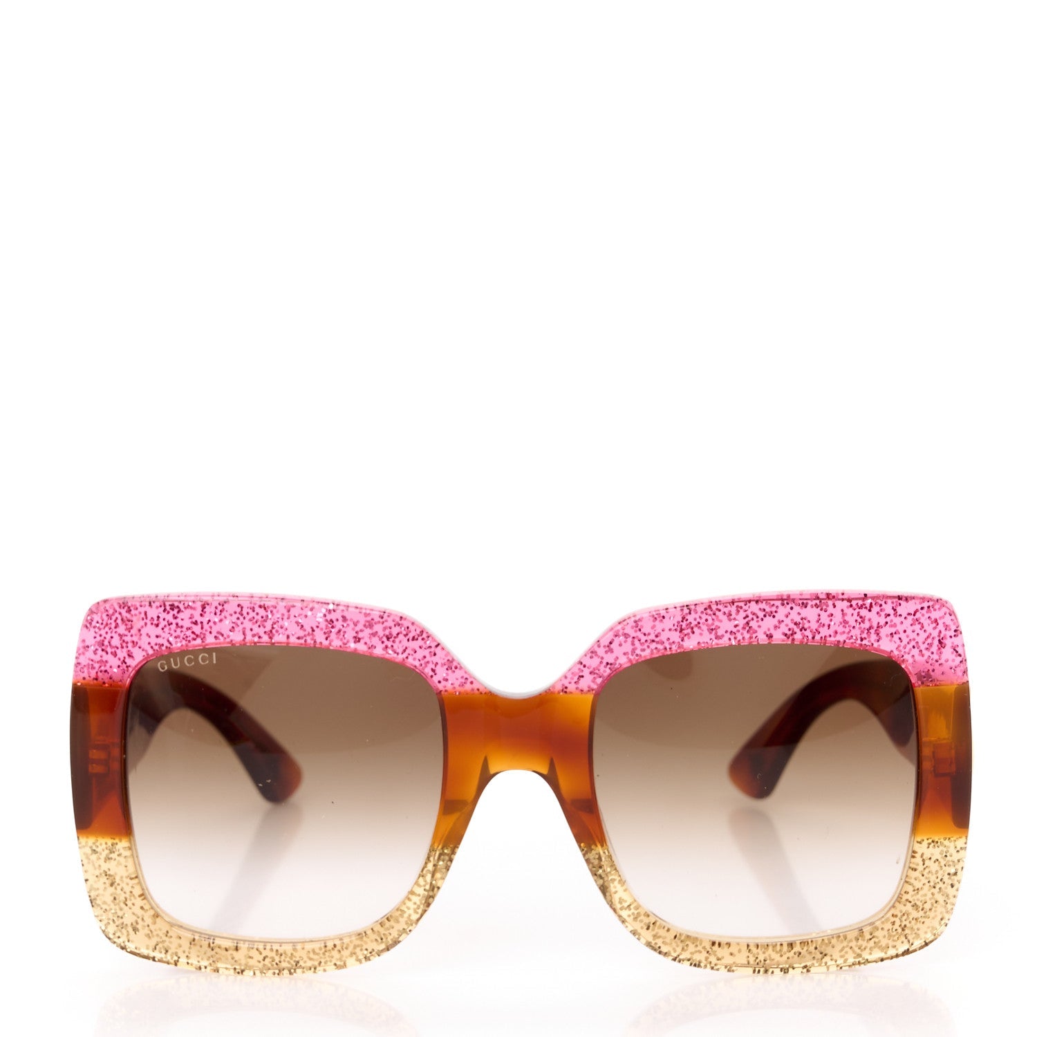 Square Frame GG0083S Sunglasses Glitter Pink Multi
