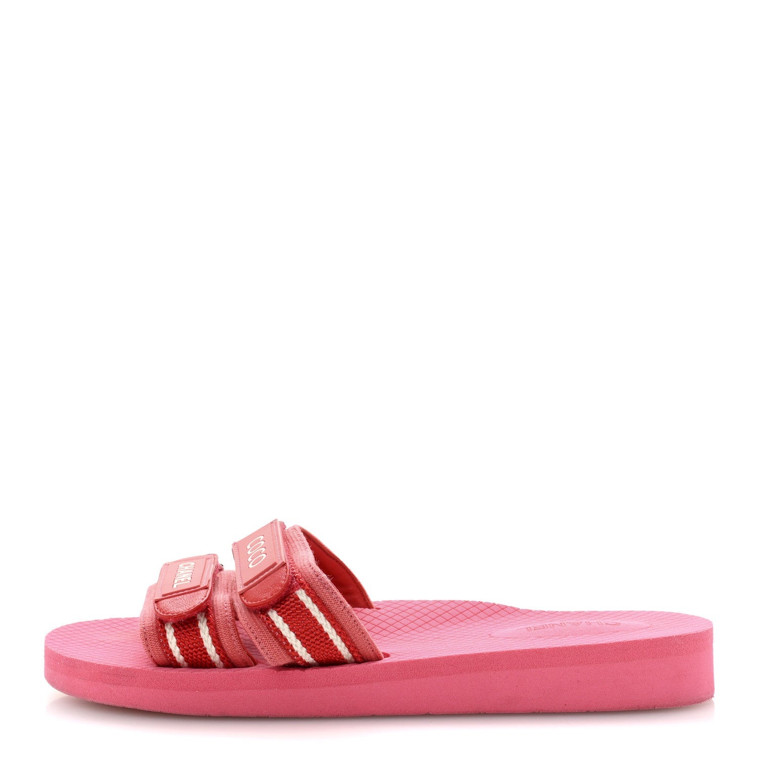 Fabric Rubber Coco Slides 38 Red