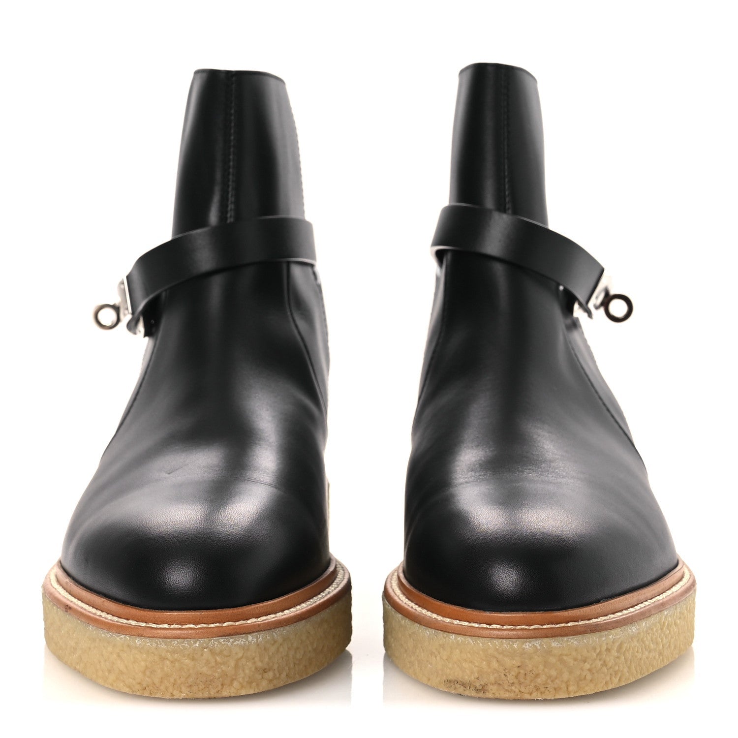 Calfskin Follow Ankle Boots 41 Black
