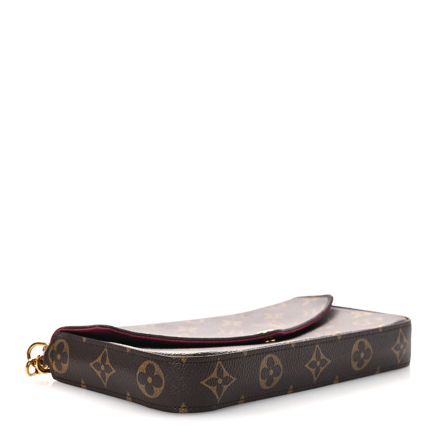 Monogram Pochette Felicie Chain Wallet Fuchsia