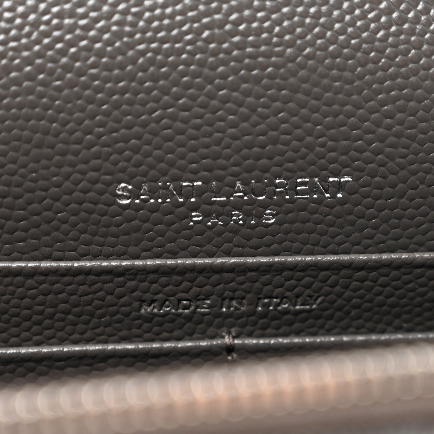 Grain De Poudre Matelasse Chevron Monogram Envelope Chain Wallet Earth