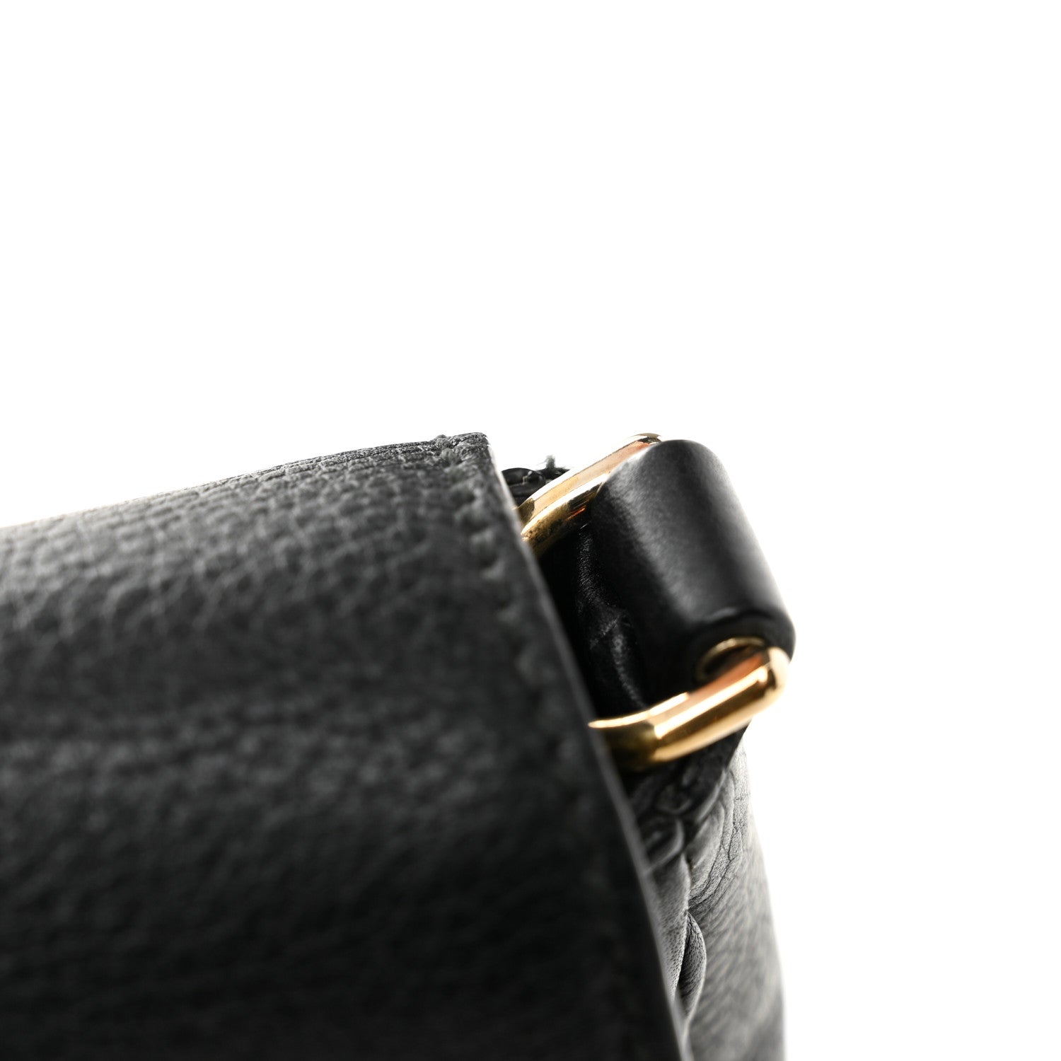 Pebbled Calfskin Small Soho Flap Crossbody Black