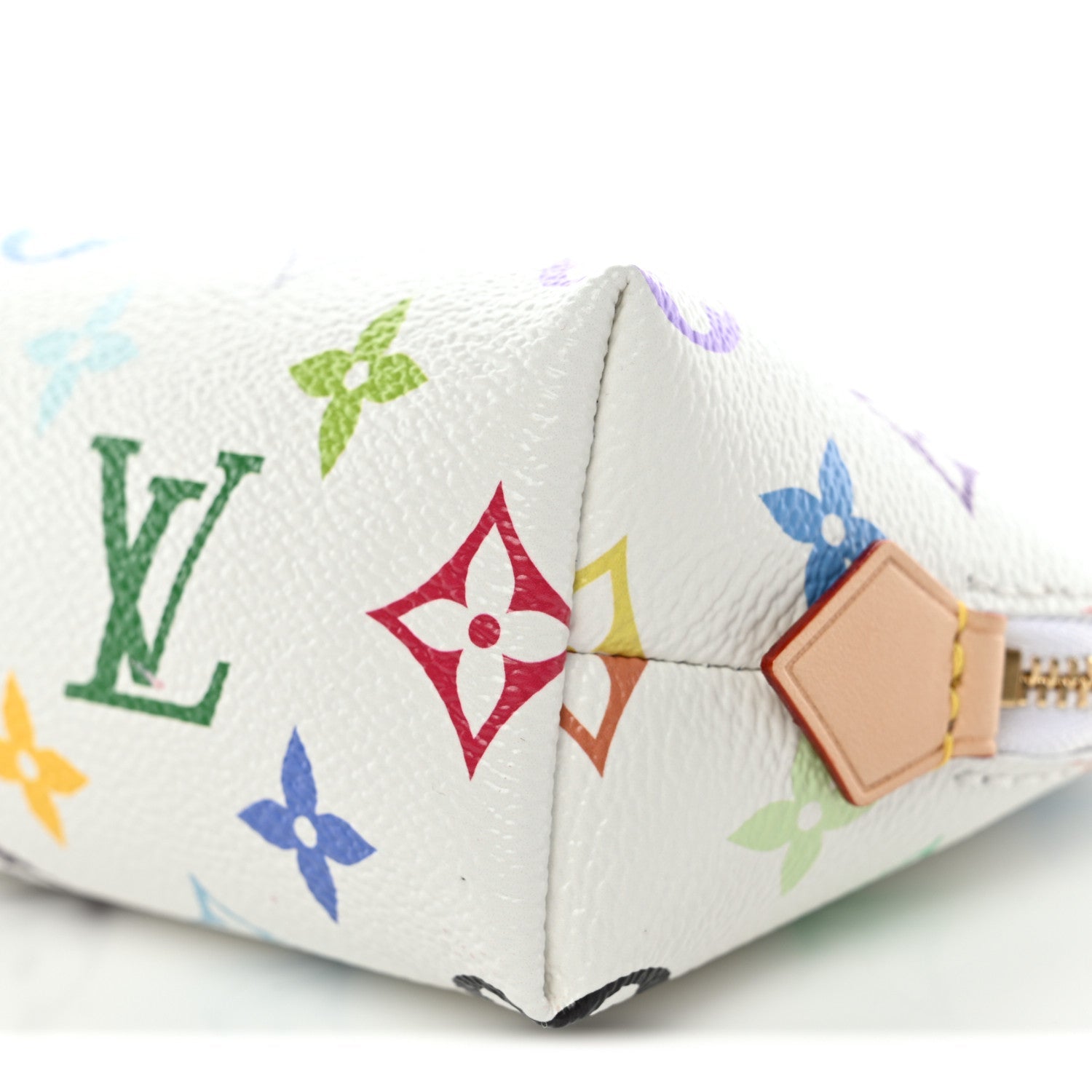 LV X TM Monogram Multicolor Cosmetic Pouch PM White
