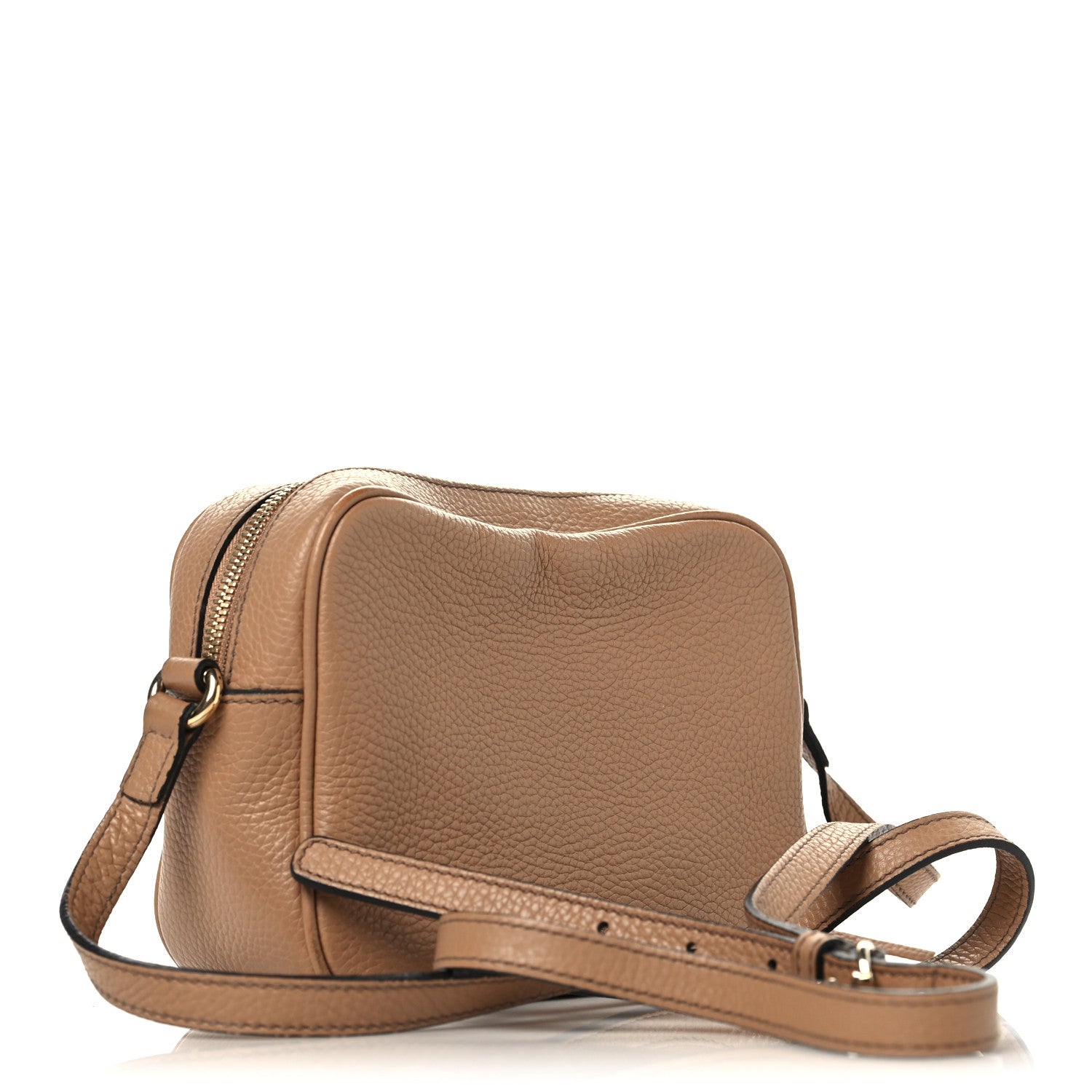 Pebbled Calfskin Small Soho Disco Bag Camelia