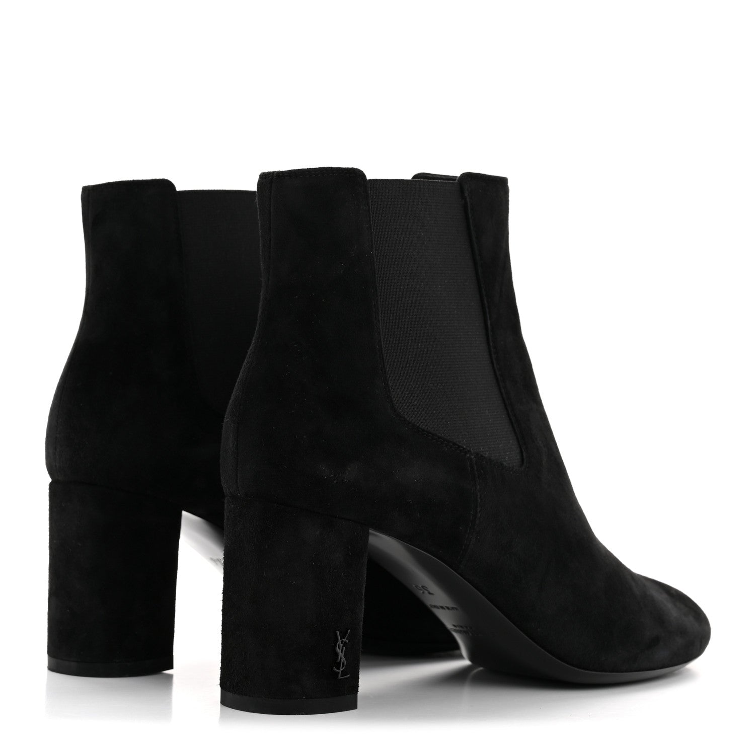 Suede Loulou Pin Booties 36 Black