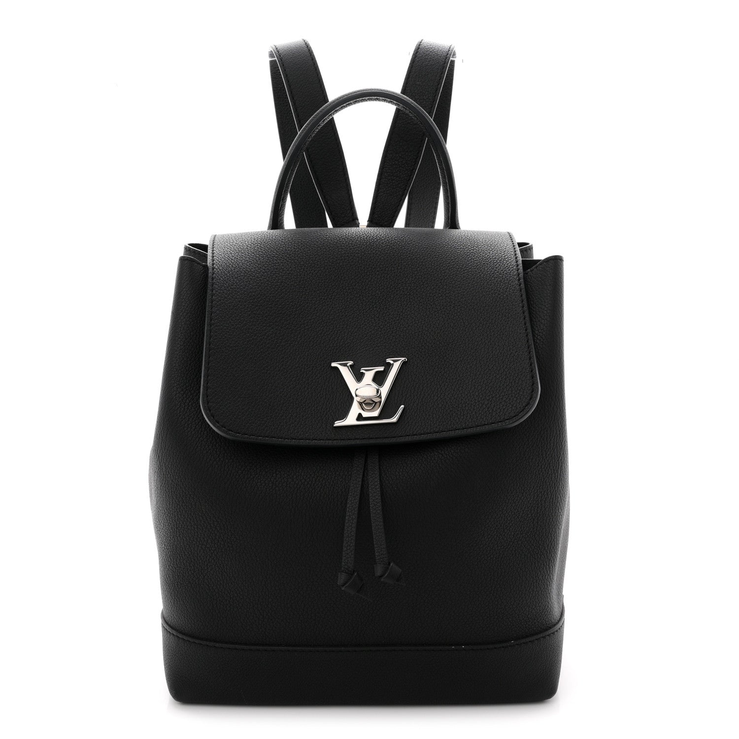 Calfskin Lockme Backpack Black