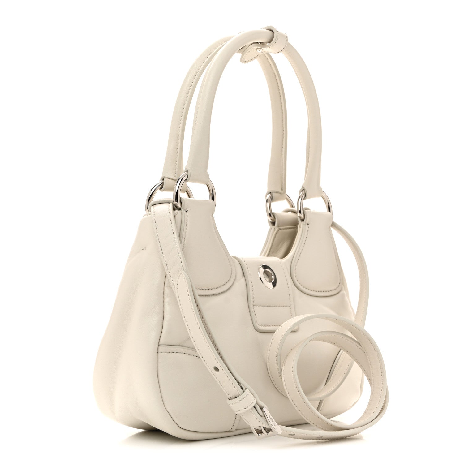 Nappa Soft Padded Re-Edition 2002 Moon Bag White