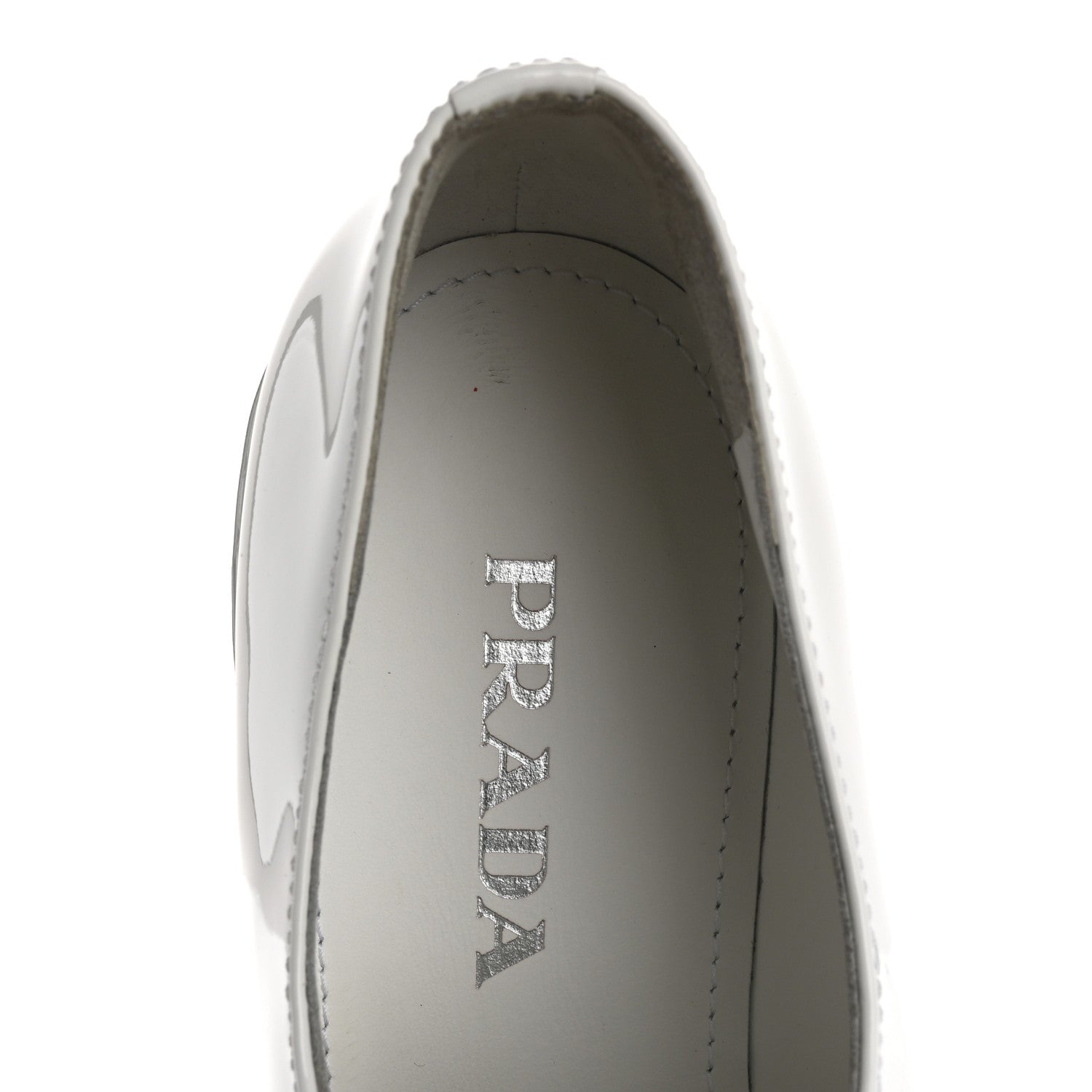 Vernice Triangle 50mm Loafers 39.5 White