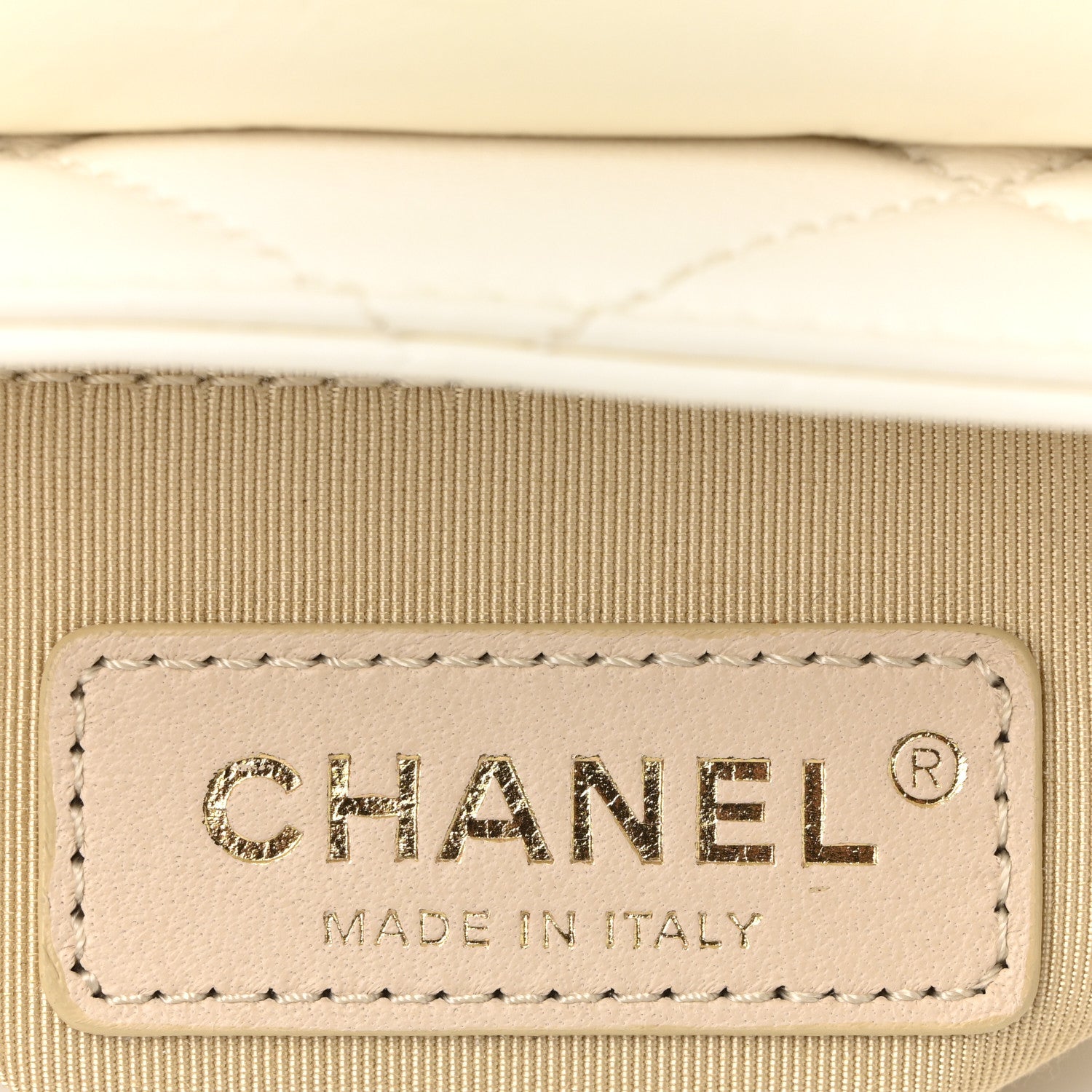 Lambskin Patent Quilted Small La Parisienne Top Handle Flap White