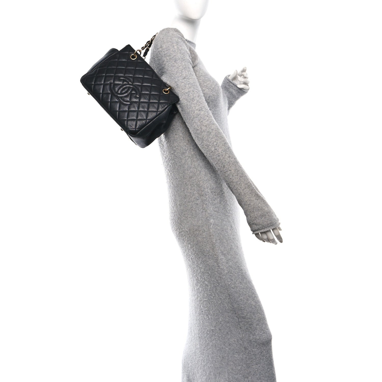 Lambskin Quilted Petit Timeless Tote PTT Black